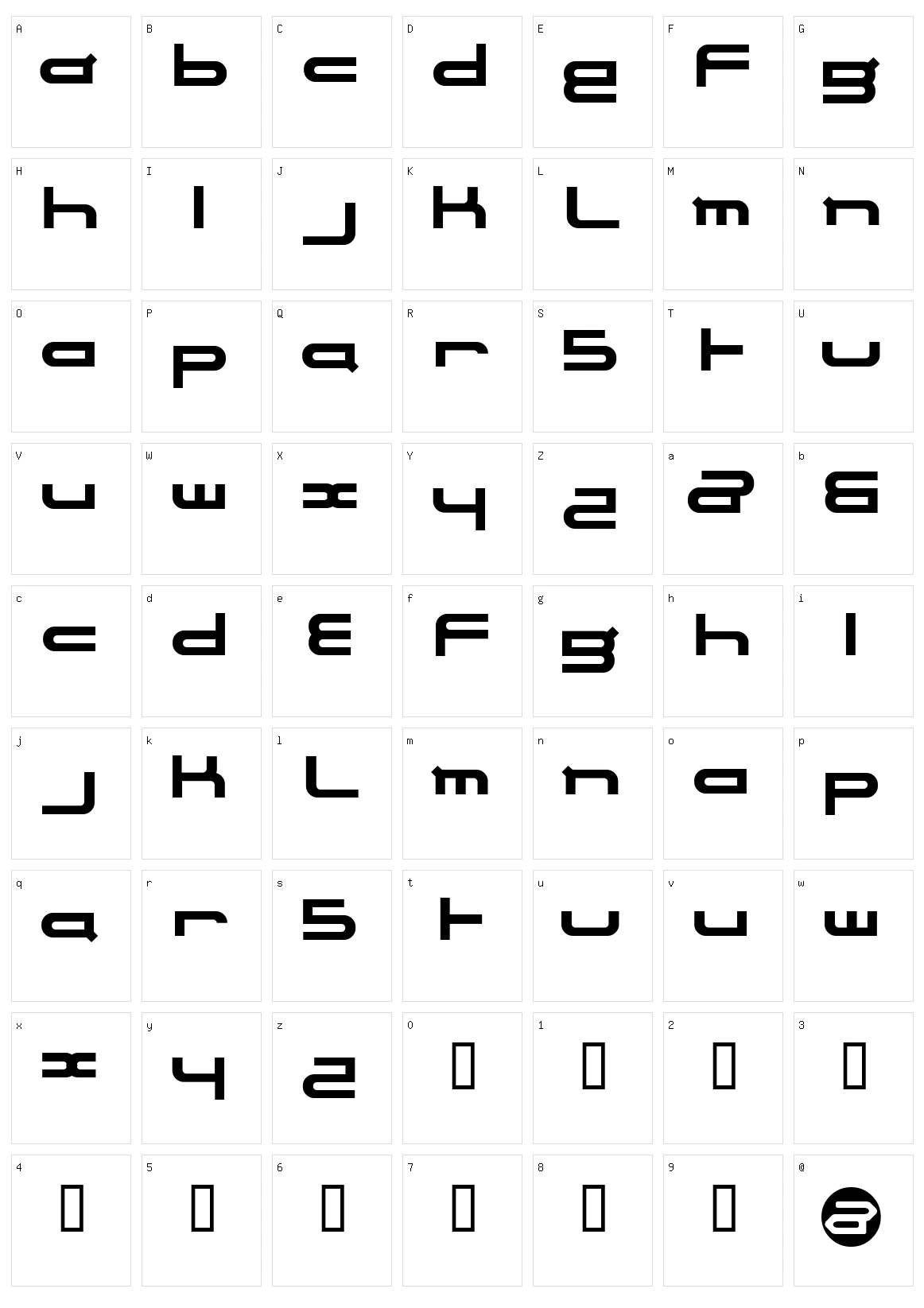 Electrance Character Set
