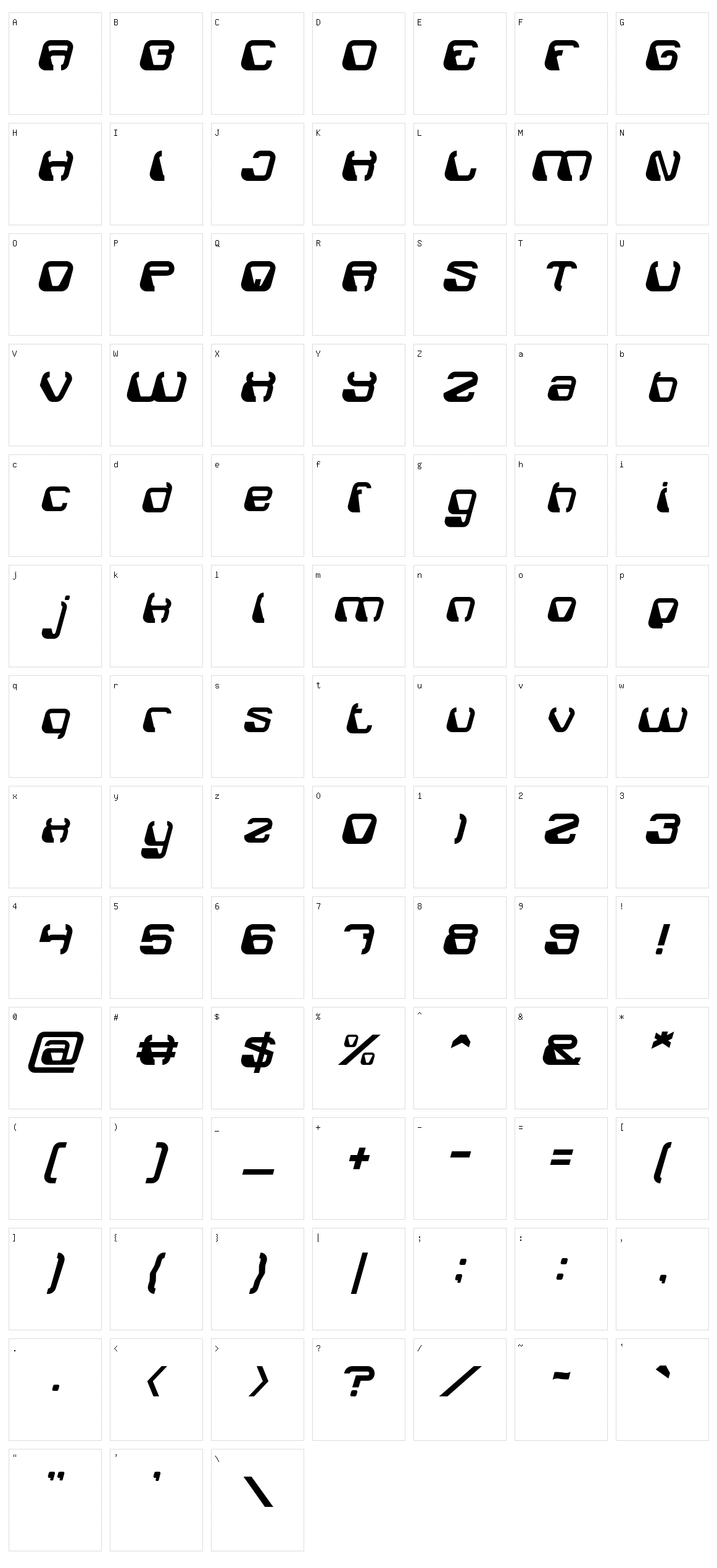 Electro Magnet Character Set