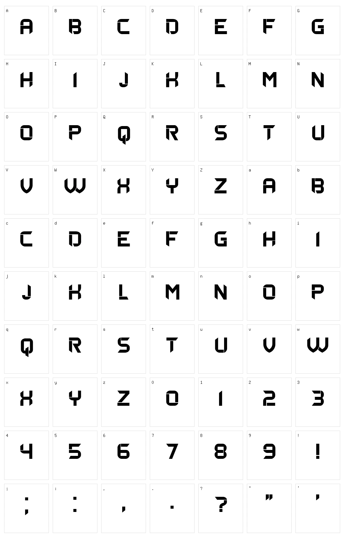 Esprit Character Set