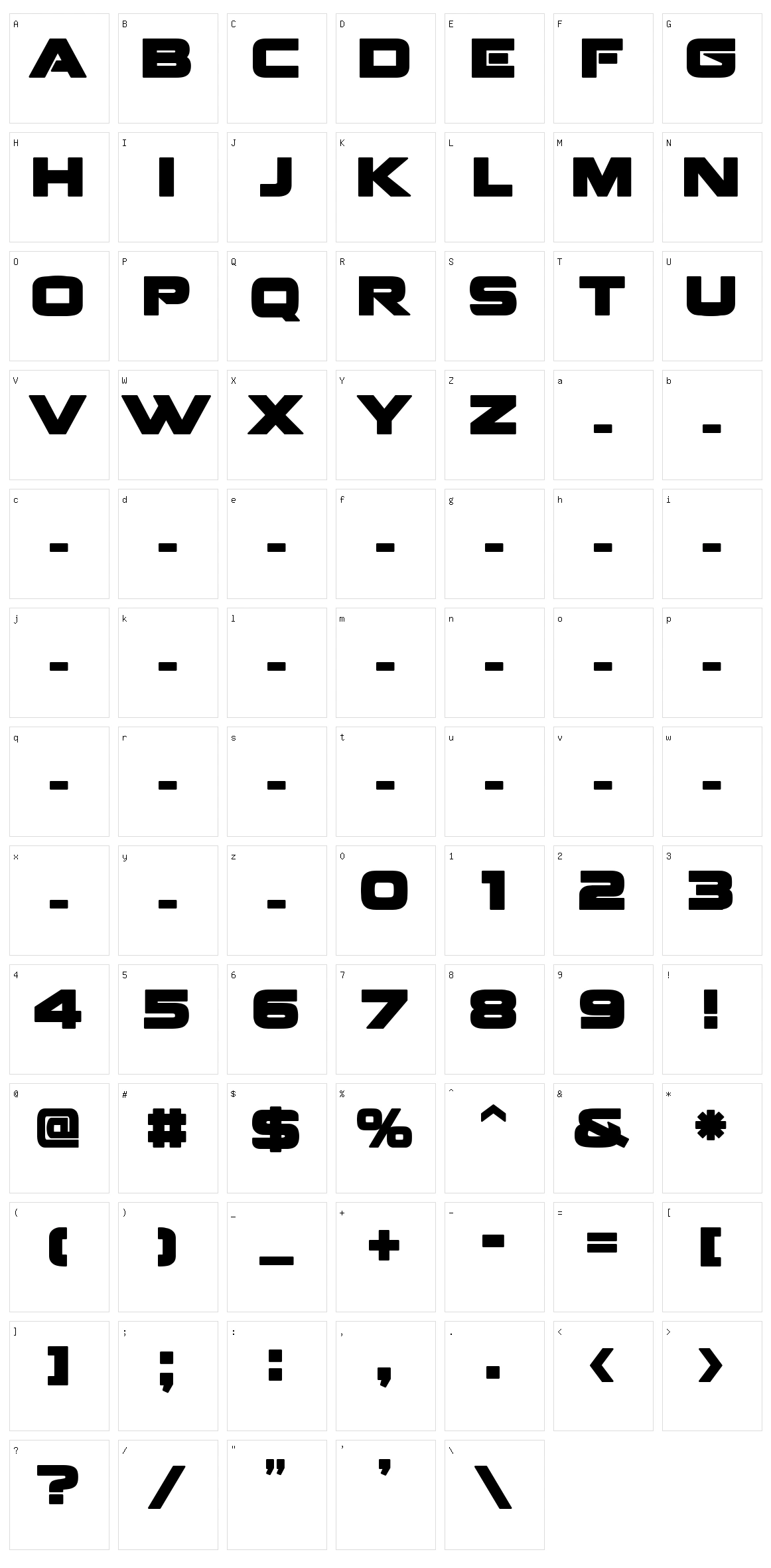 Fenix Blackletter Caps Character Set