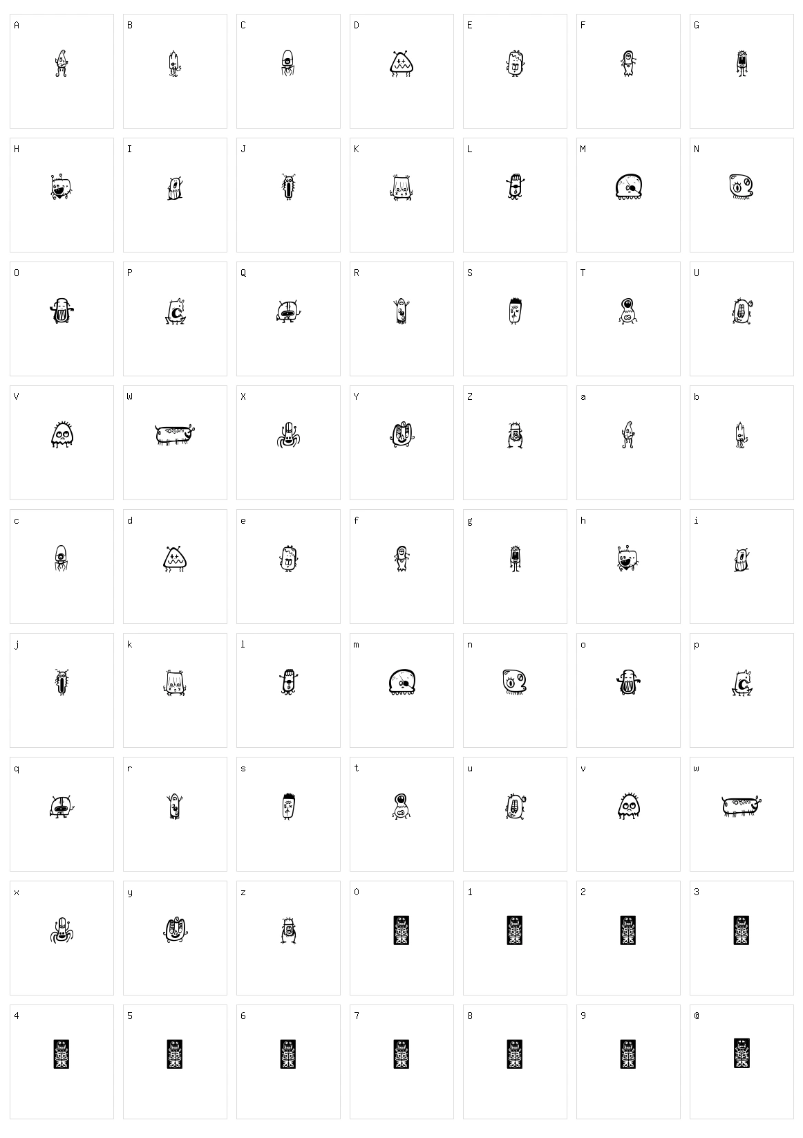 Alien dco Character Set