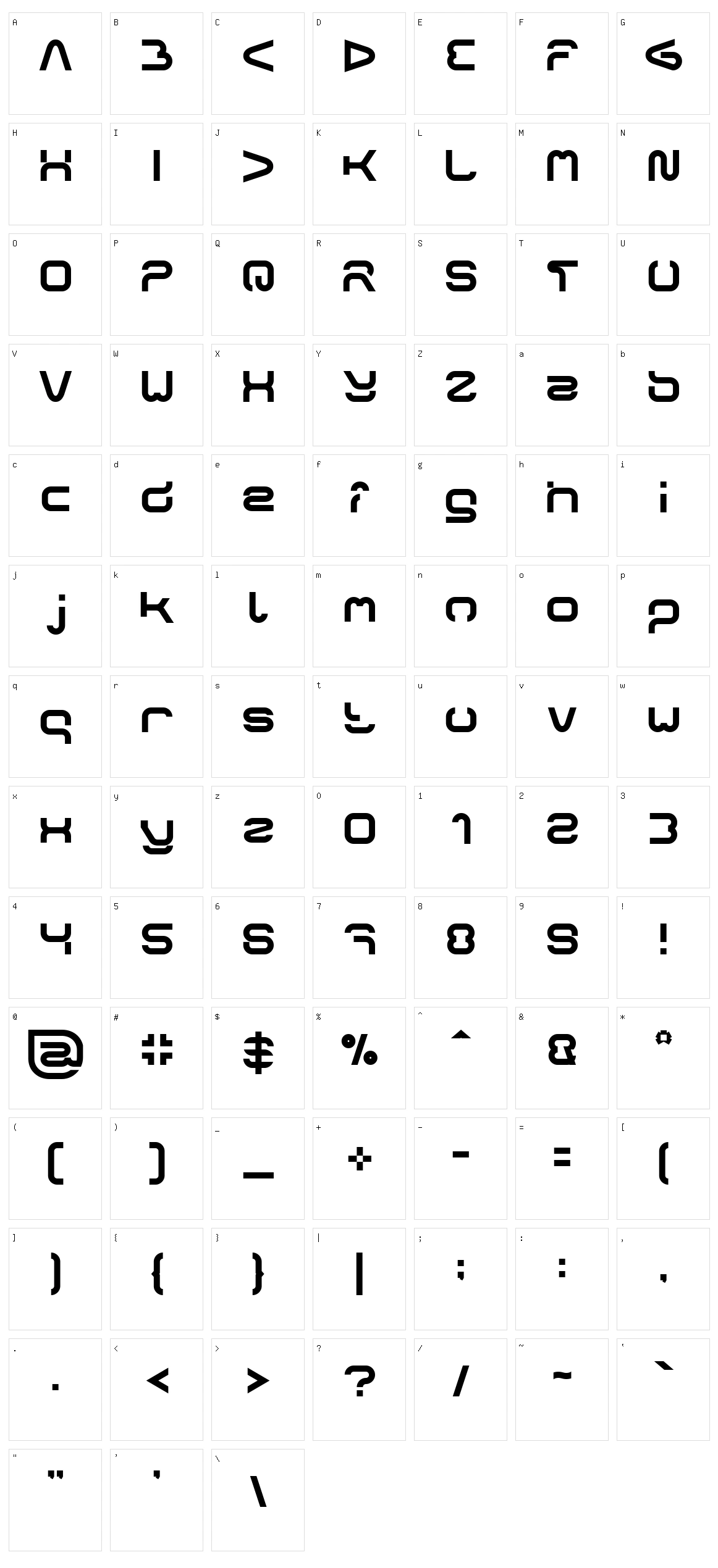 Formalart Character Set