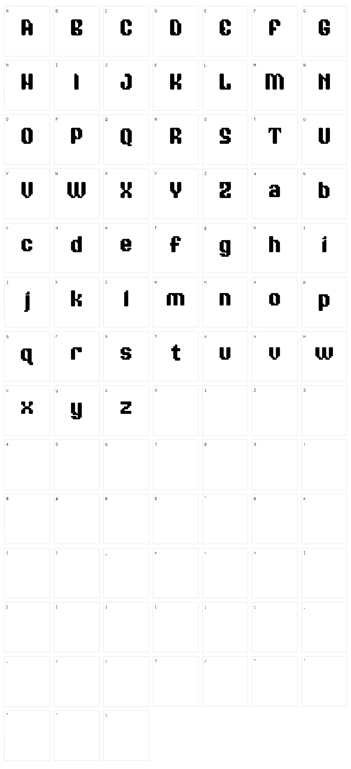 Game Paused Character Set