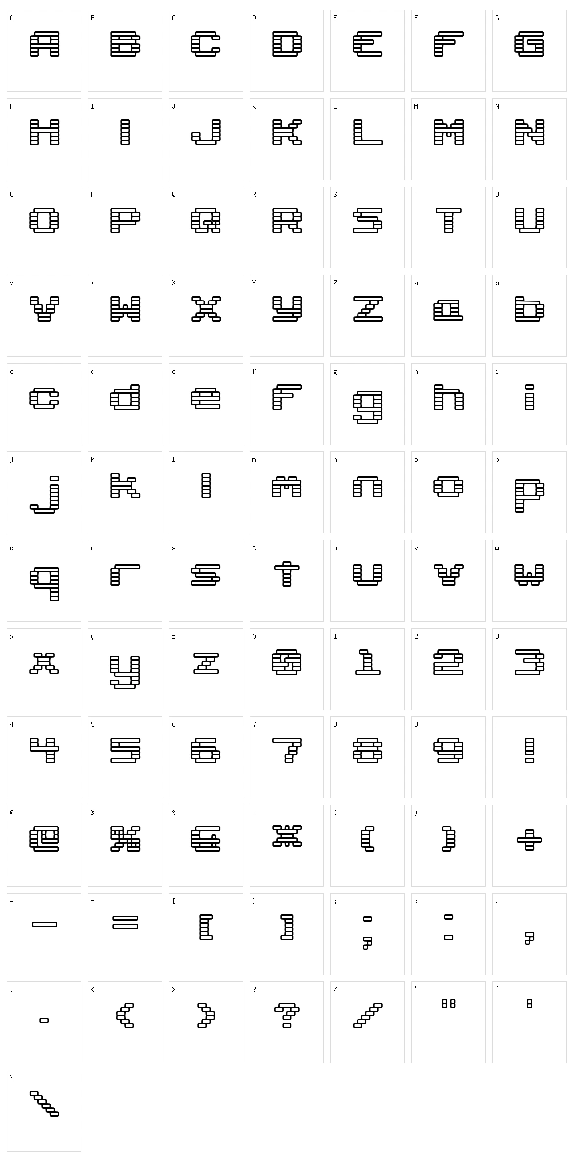 Gaposis Character Set