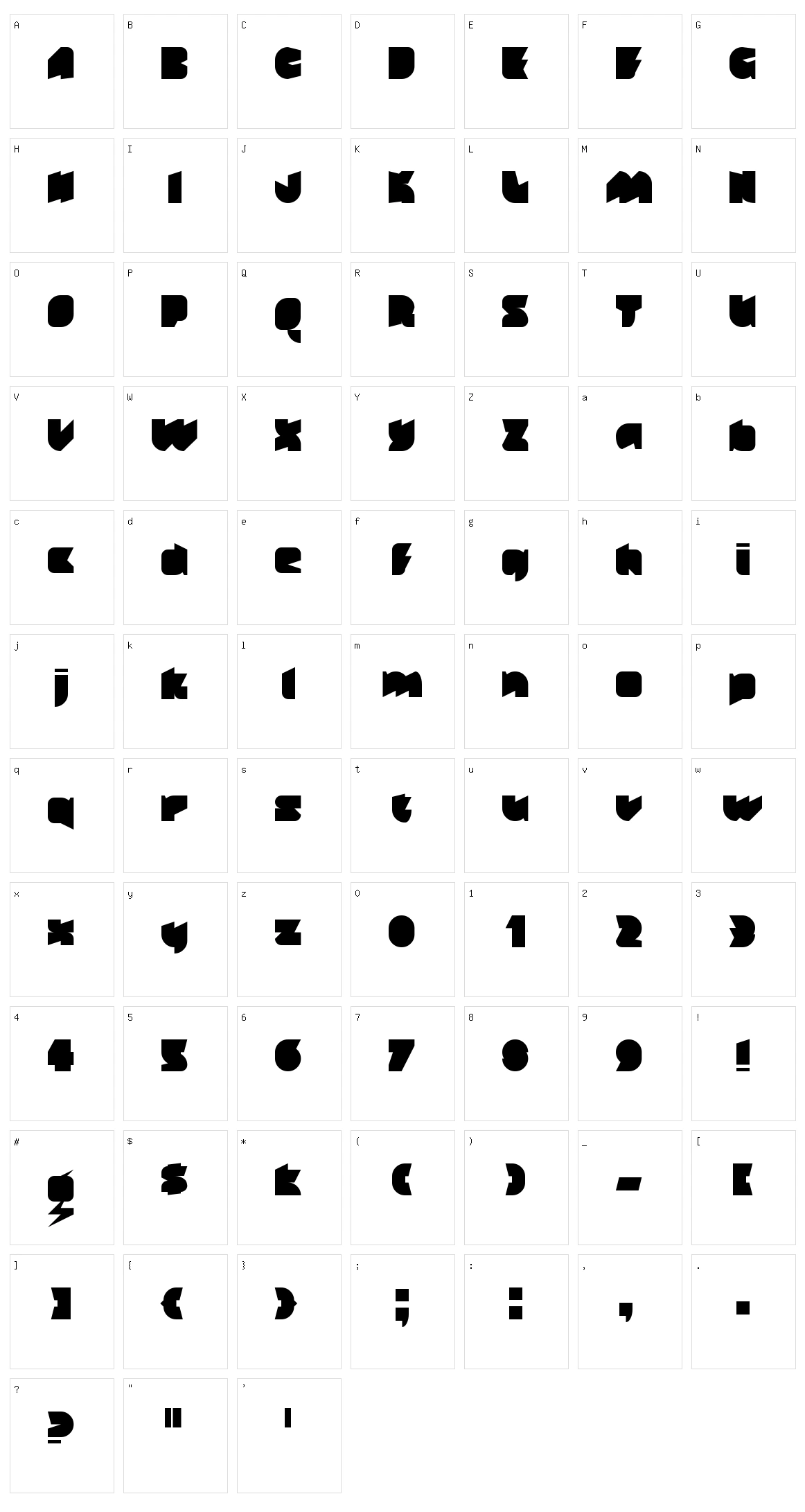 Gerobak Character Set