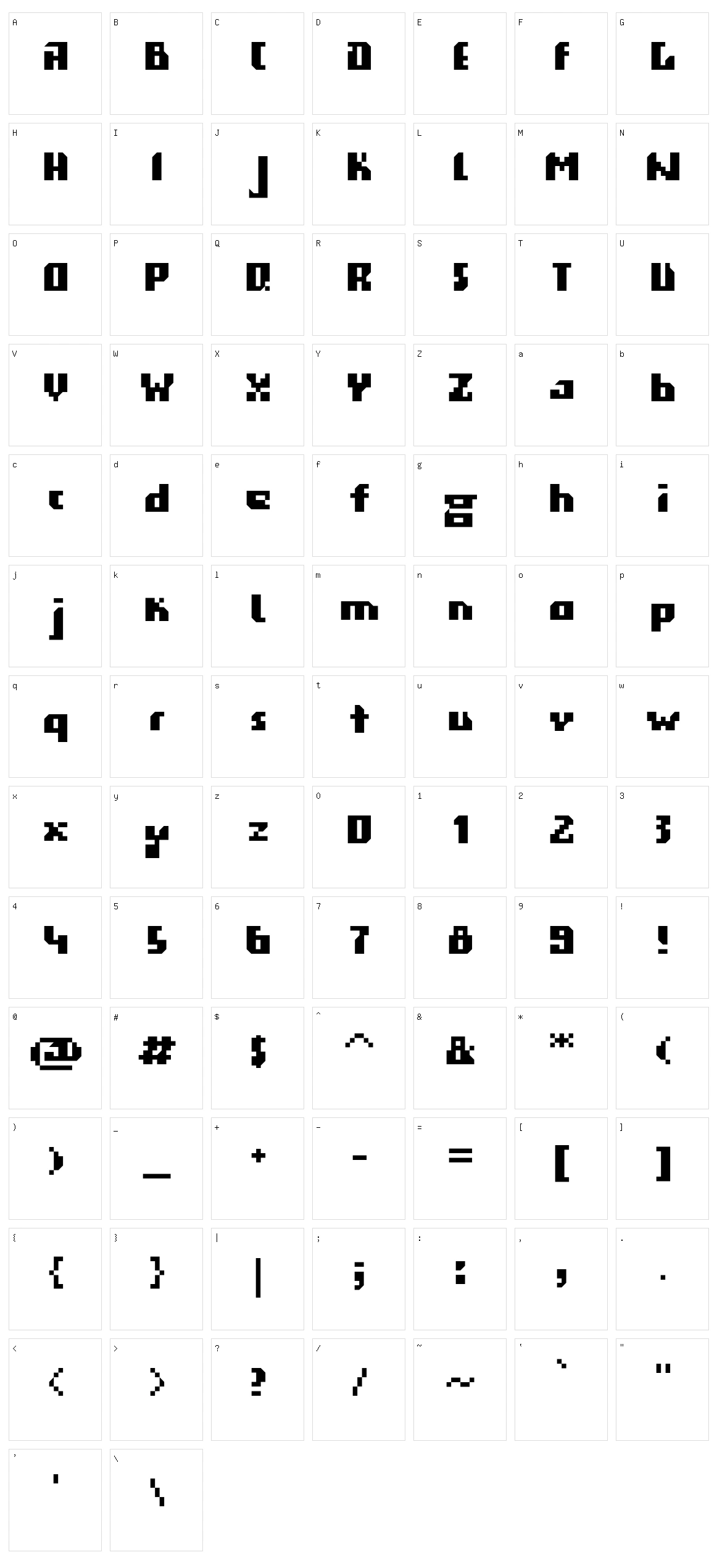 Gigabyte 07 Character Set