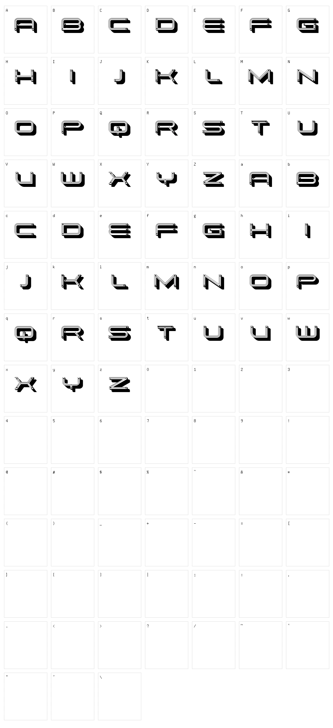 Gigamesh Character Set