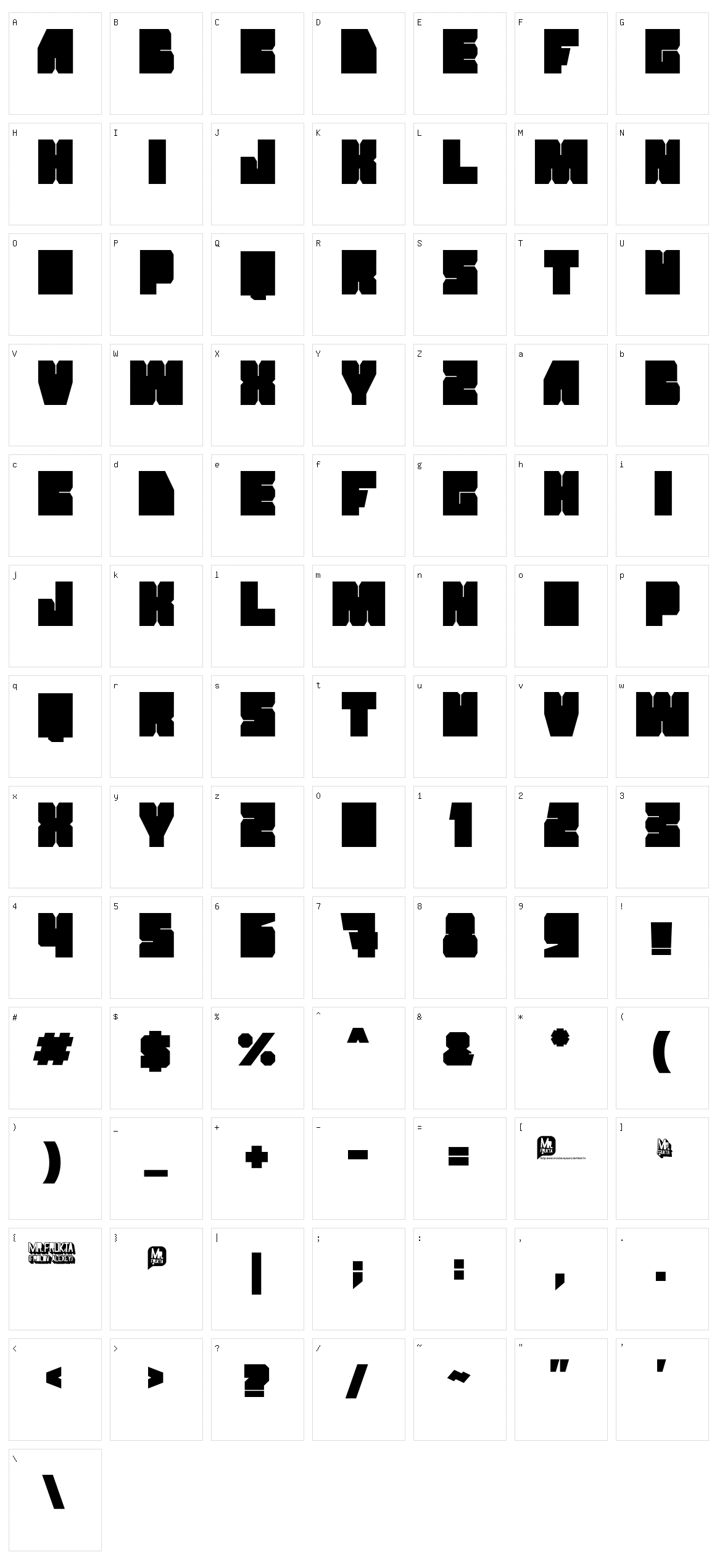 Grand Nover Character Set