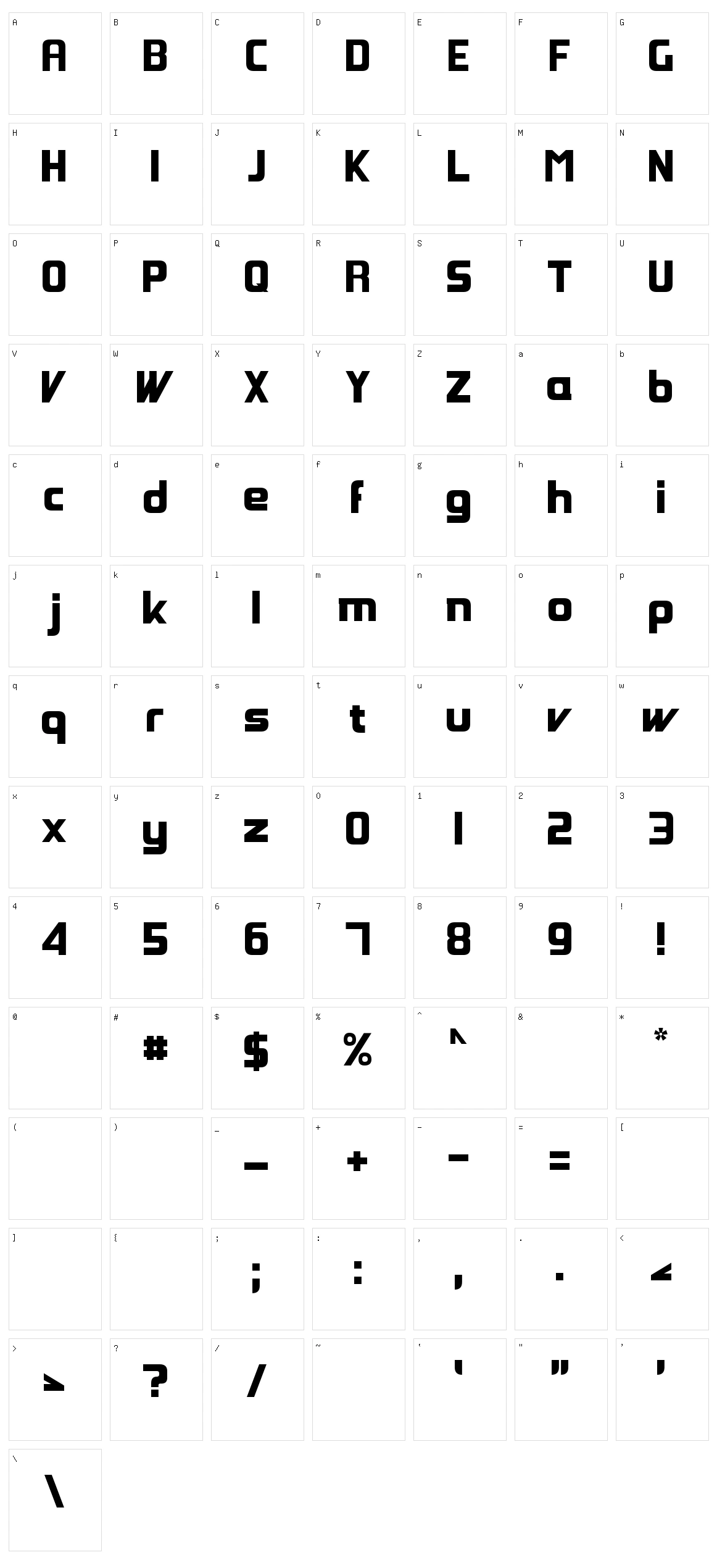 Groovy Fast Character Set