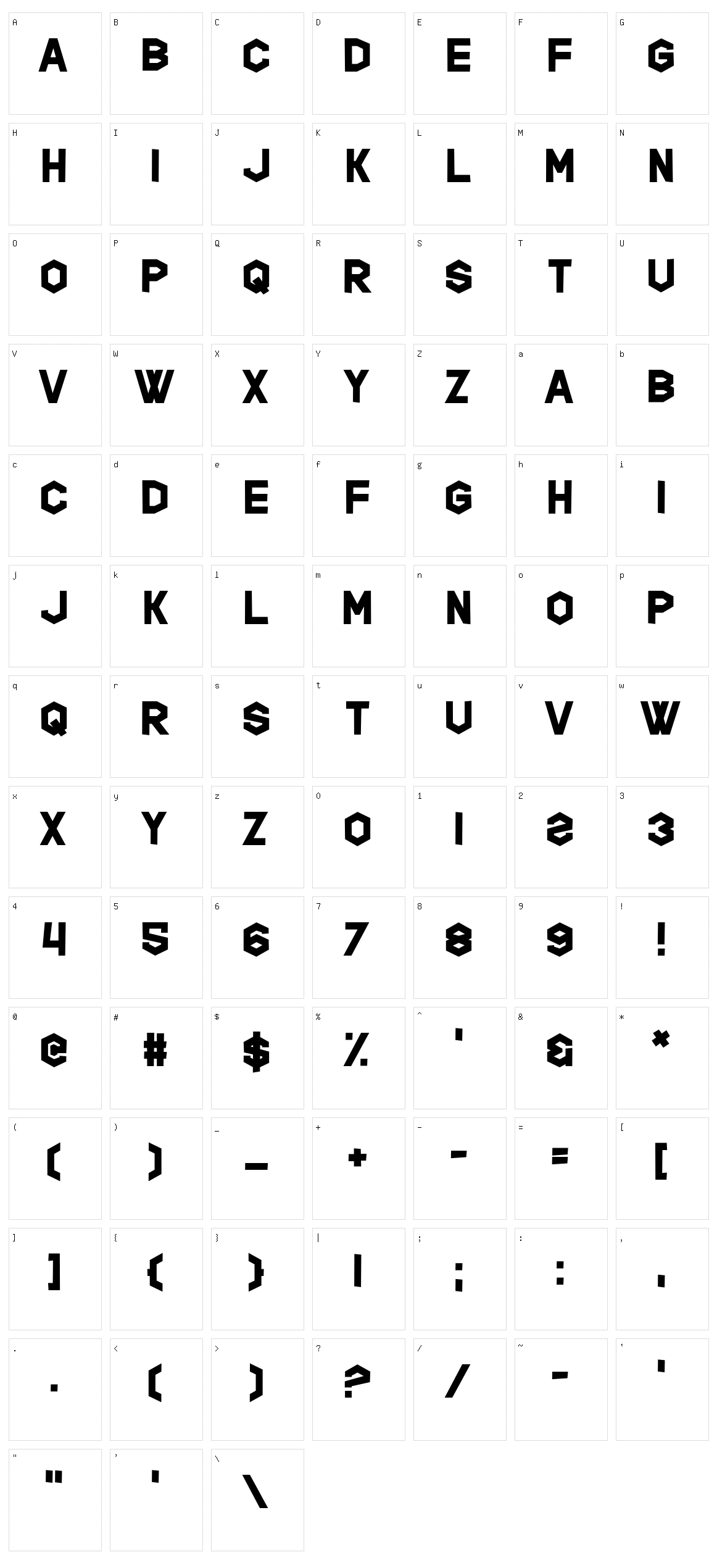 Hippopotamus Apocalypse Character Set