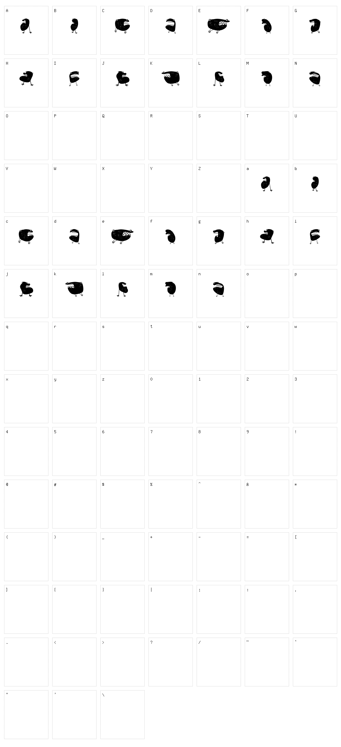 Skepping Character Set