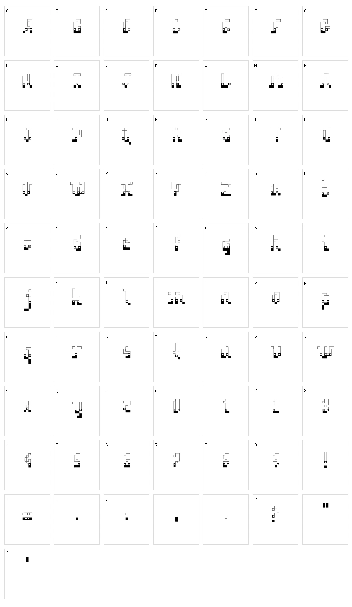 Hornbill Fest Character Set