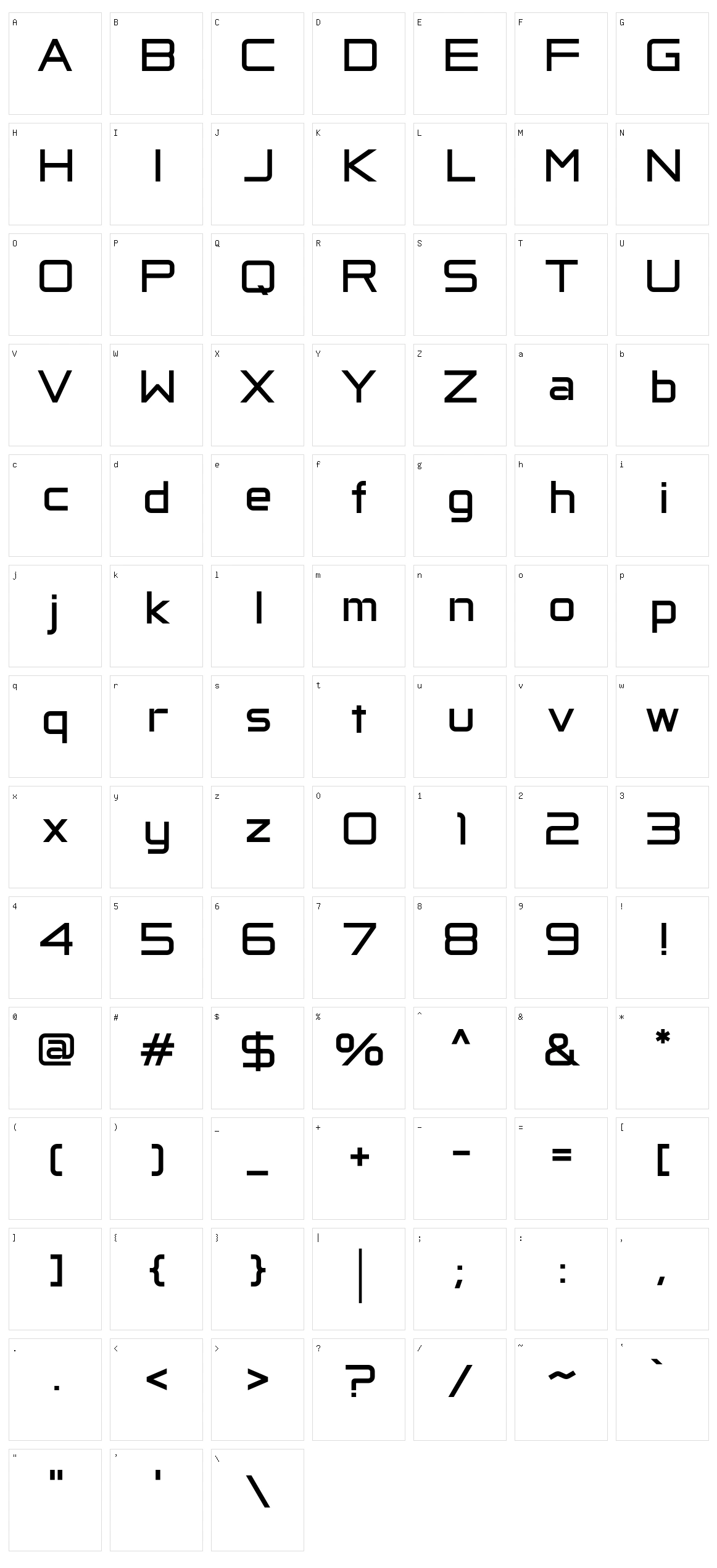 Horyzen Character Set