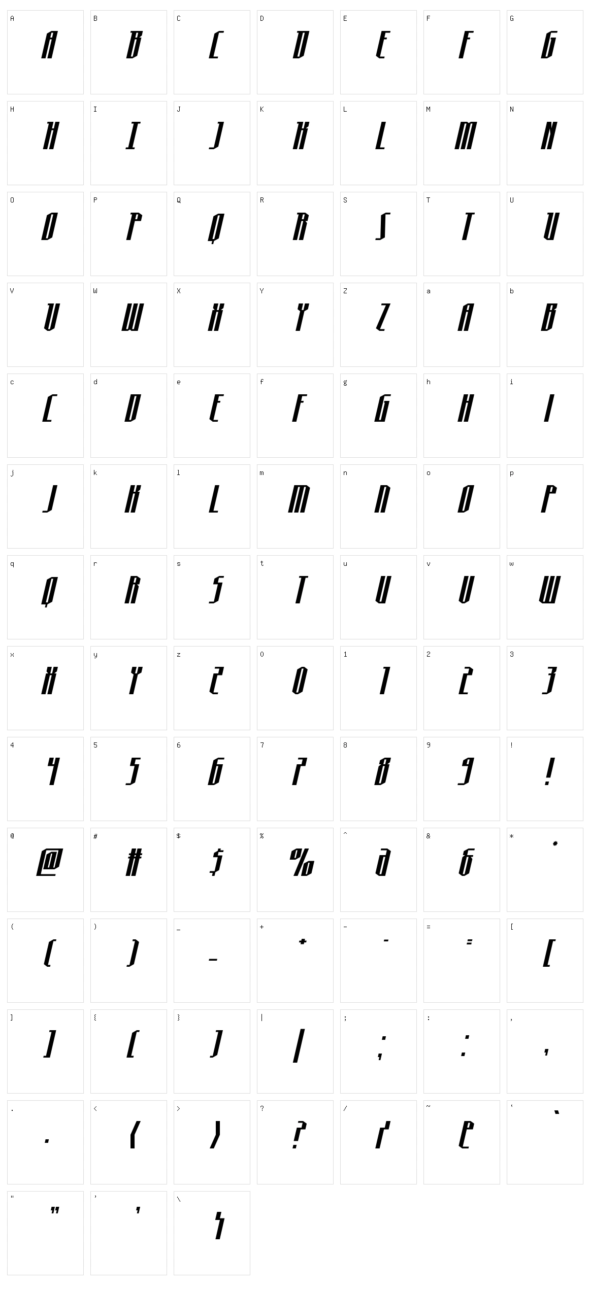 Hydronaut Character Set
