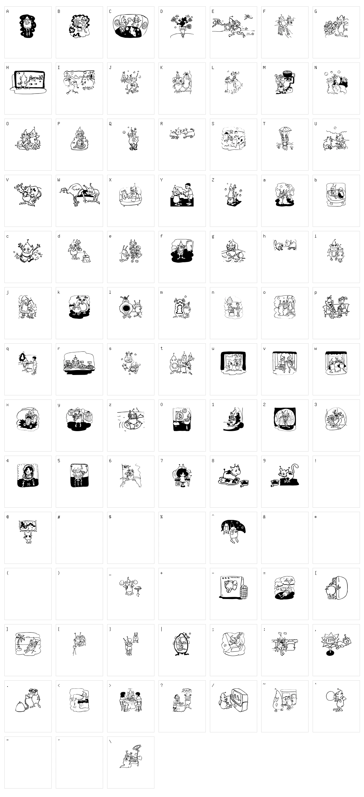 New Aliens Character Set