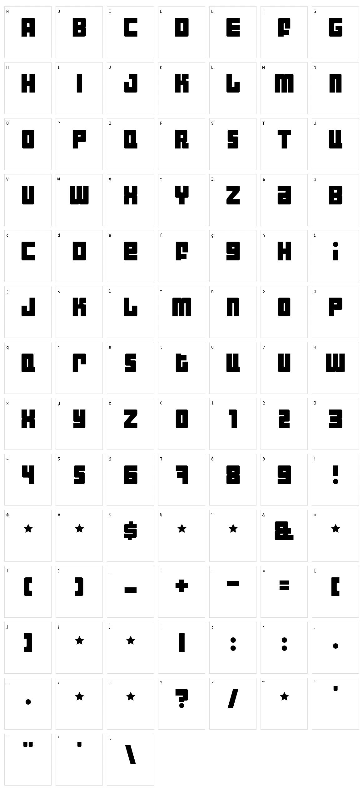 Industrial Decapitalist Character Set