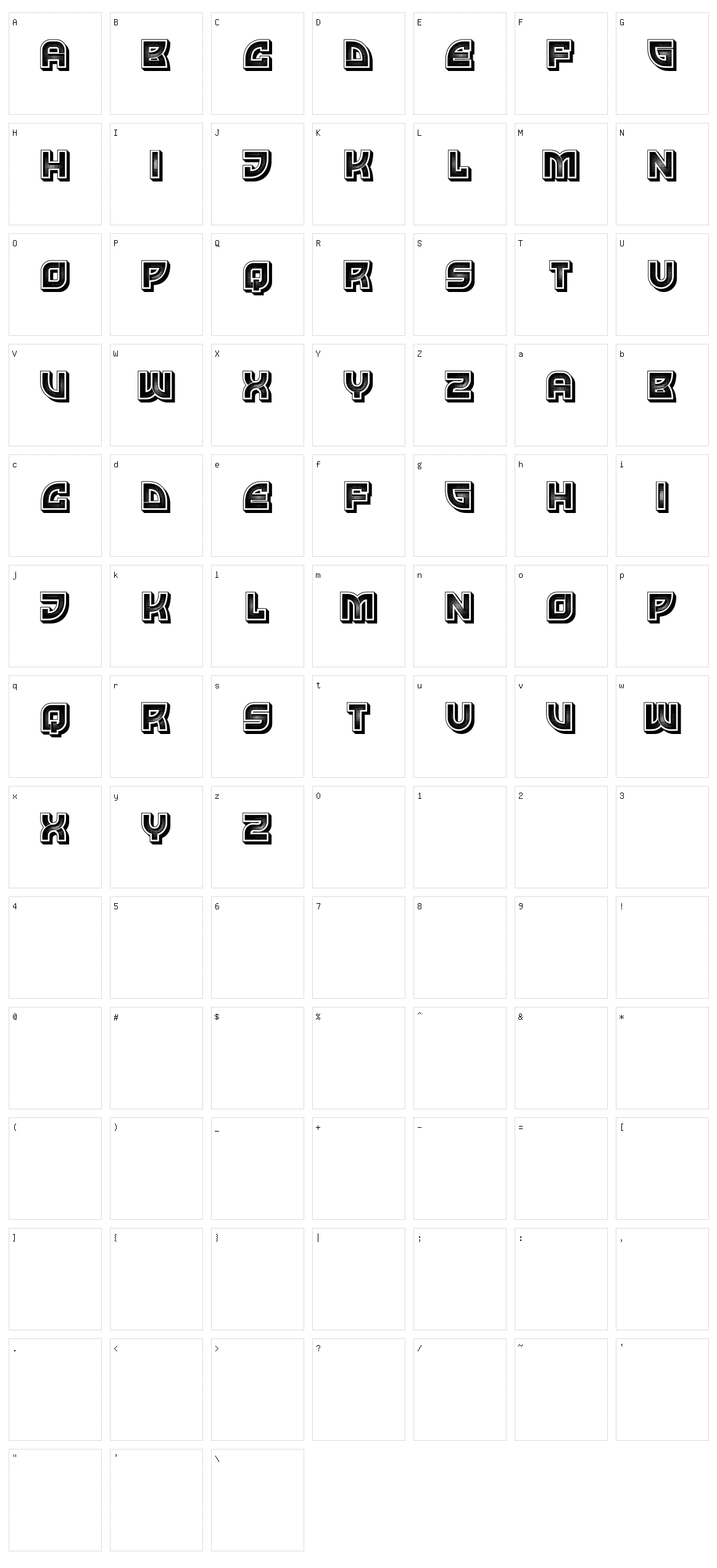 Invader Character Set