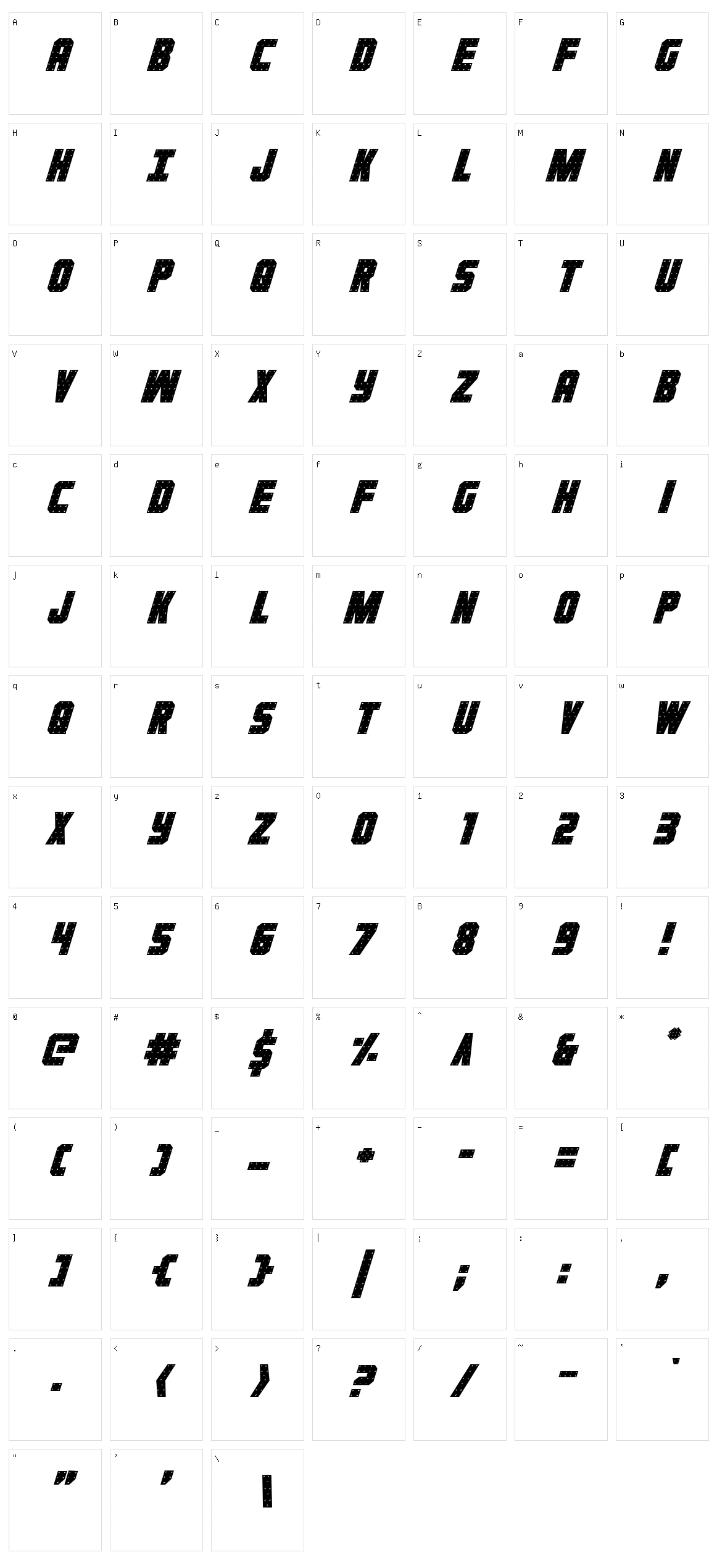 Iron Forge Character Set