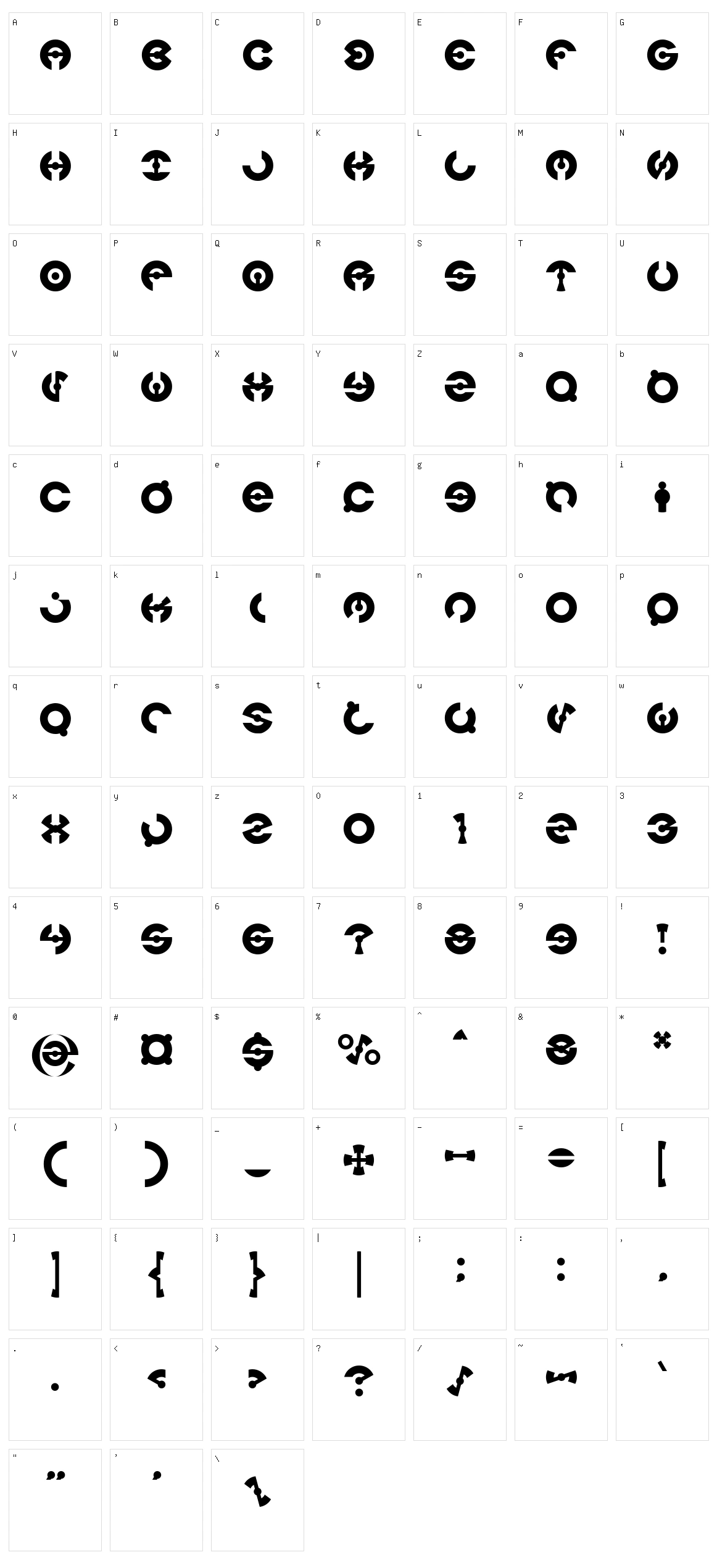 James Glover Character Set