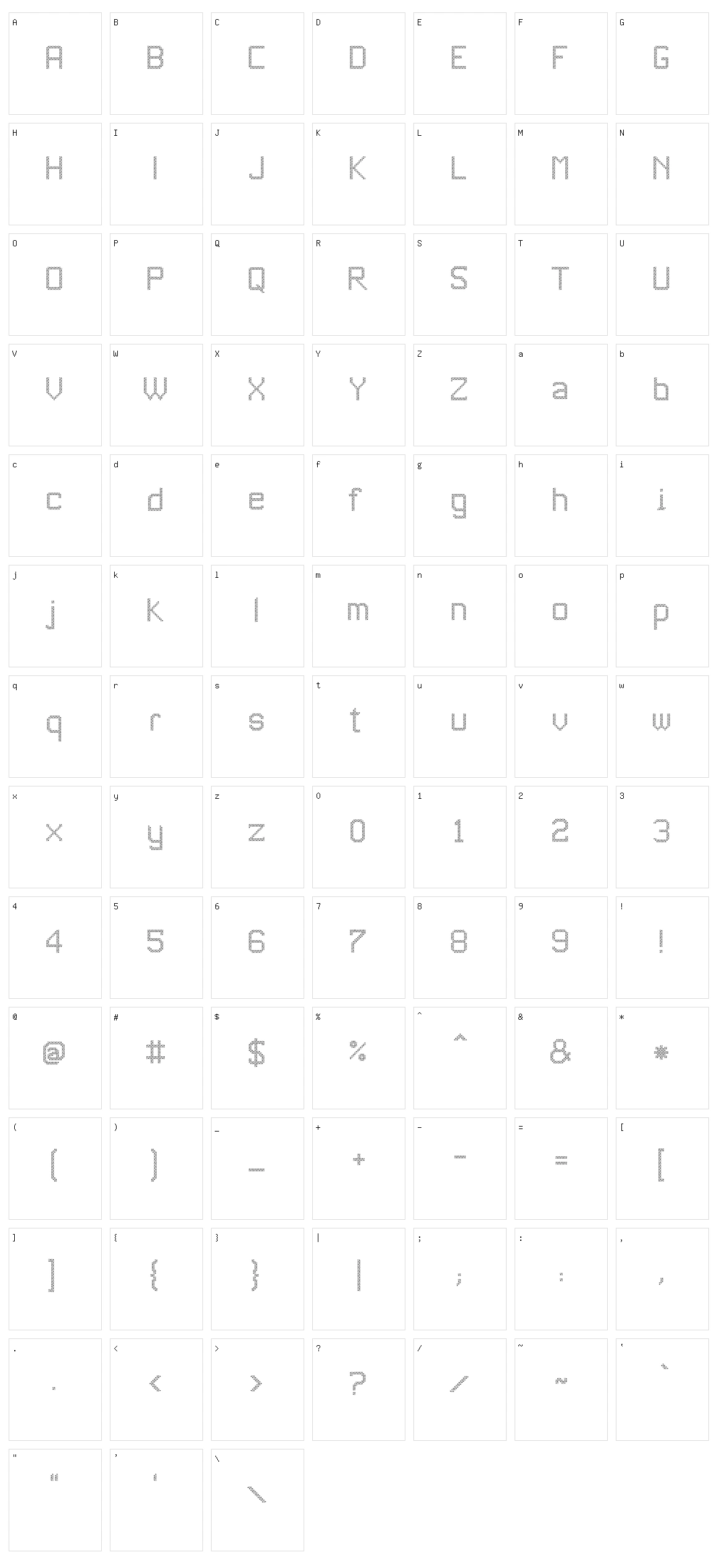 JD Estrellas Character Set