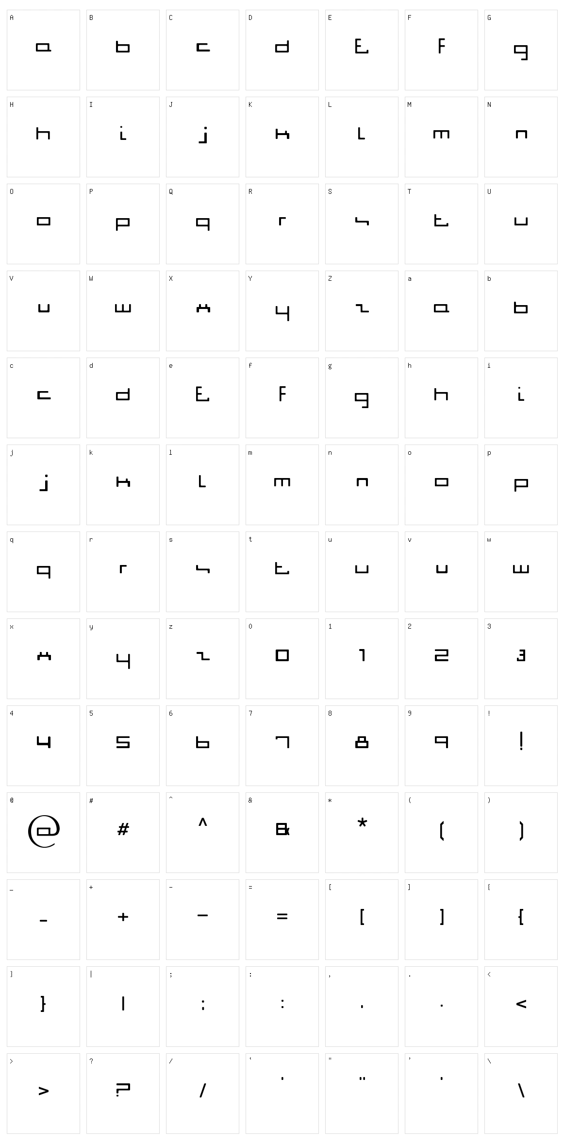 Jigga Jigga Character Set