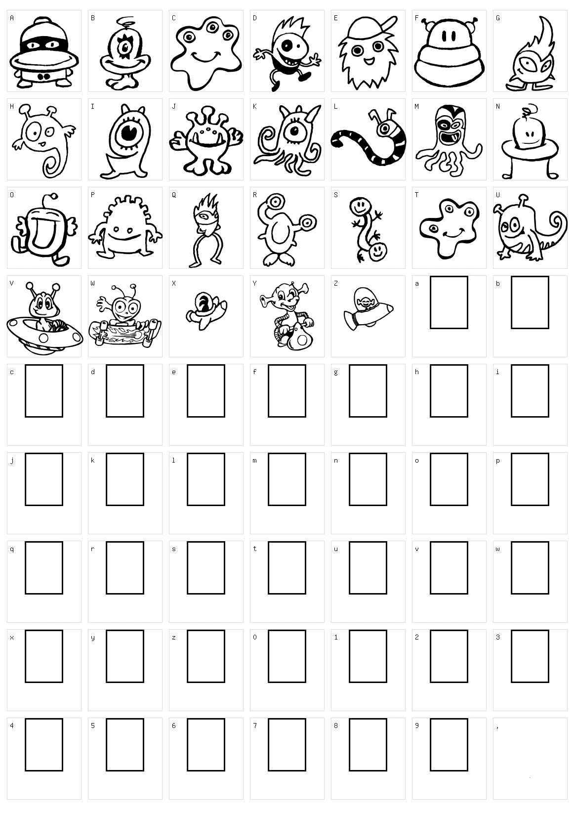 ZalienZ Character Set