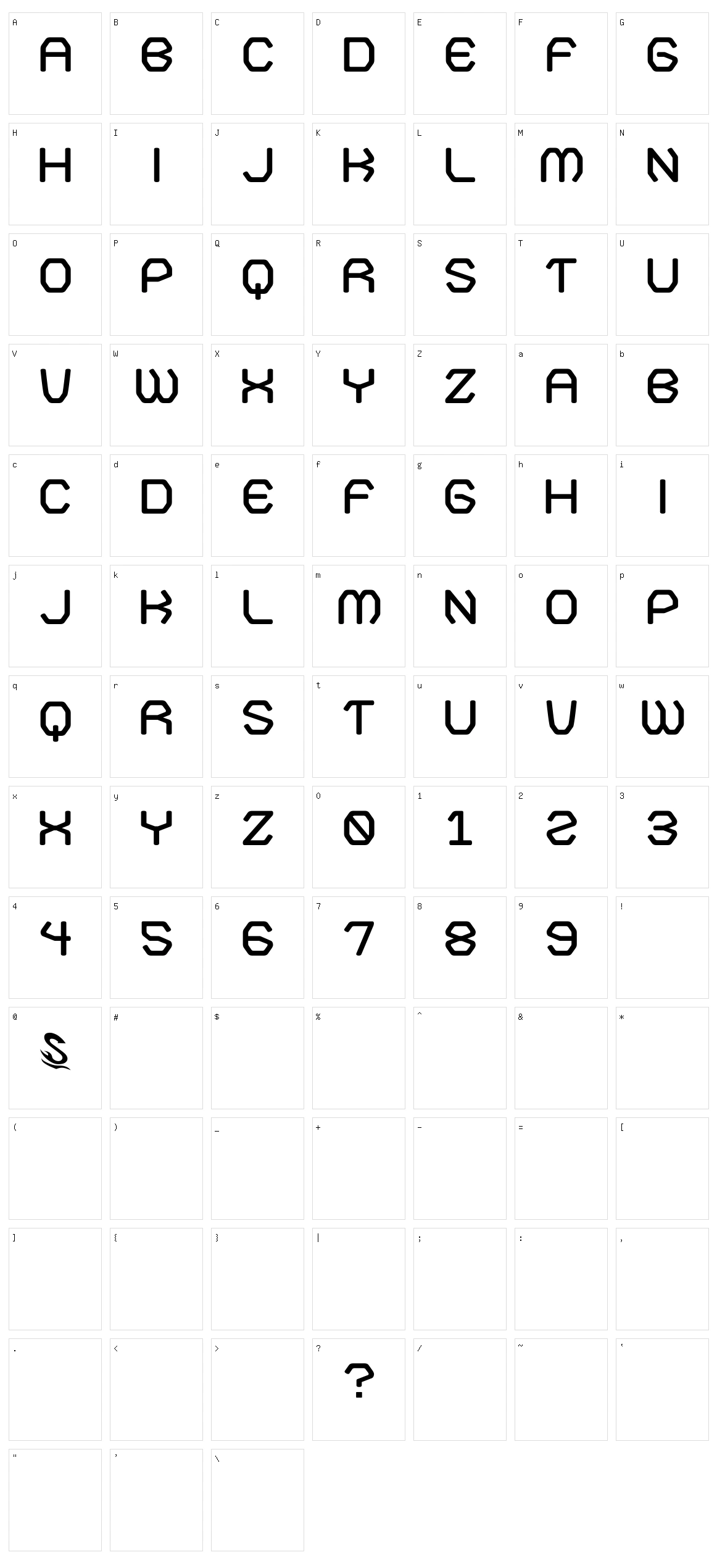 Kamone 7 Character Set