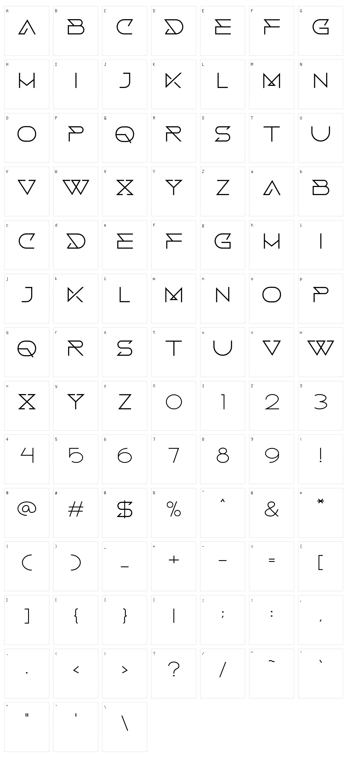 Kapiler Character Set