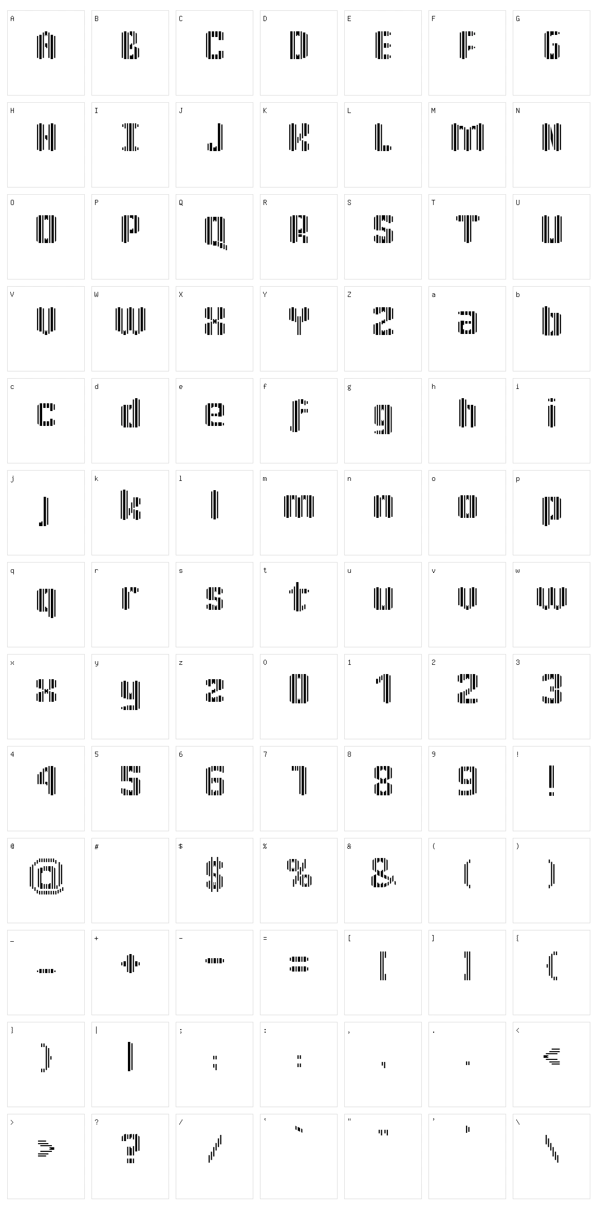 Katr?n 30 Character Set