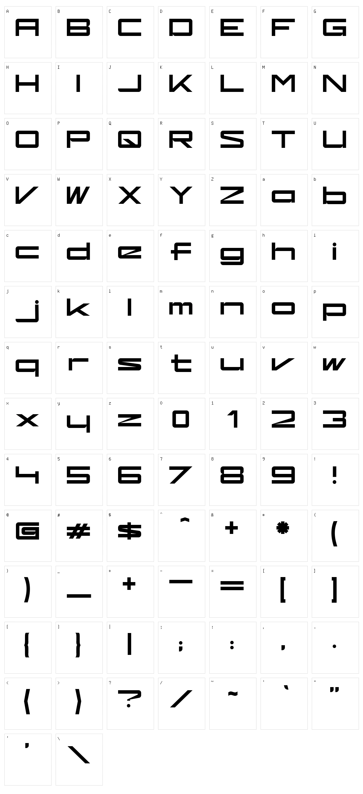 Kaufhalle Character Set