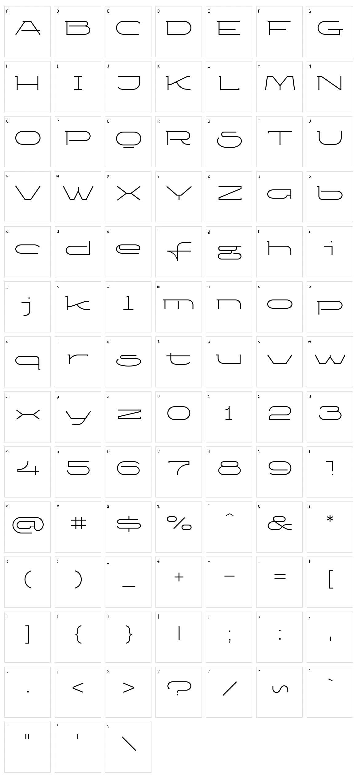 Ketosag Character Set