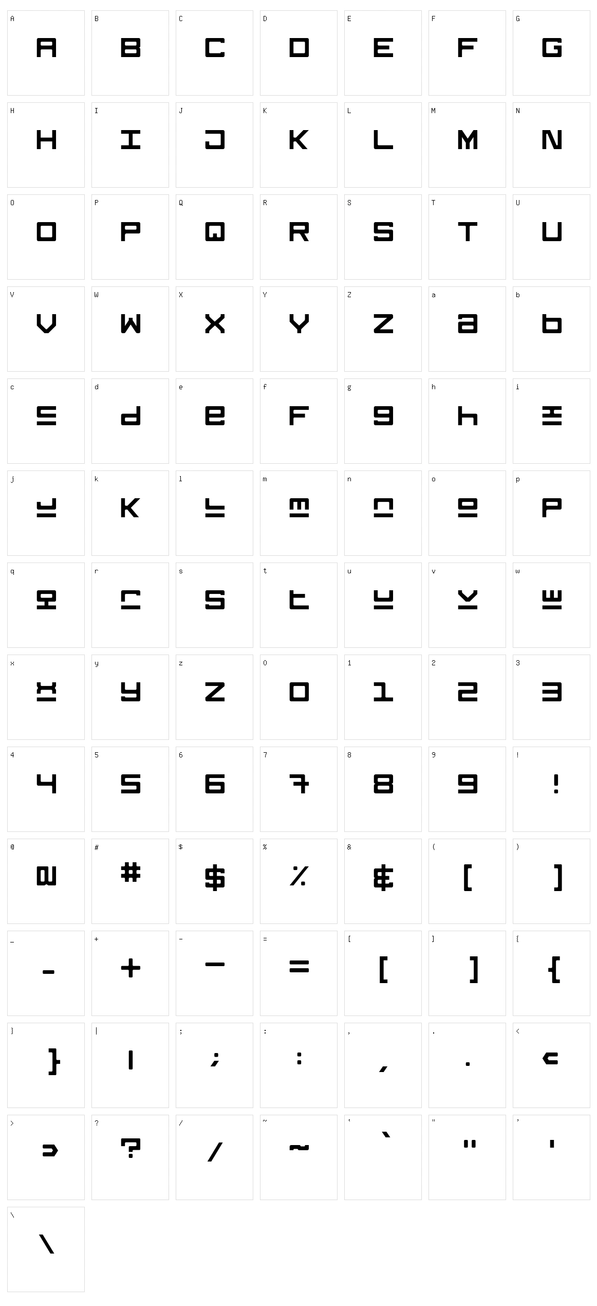 Keystone Character Set