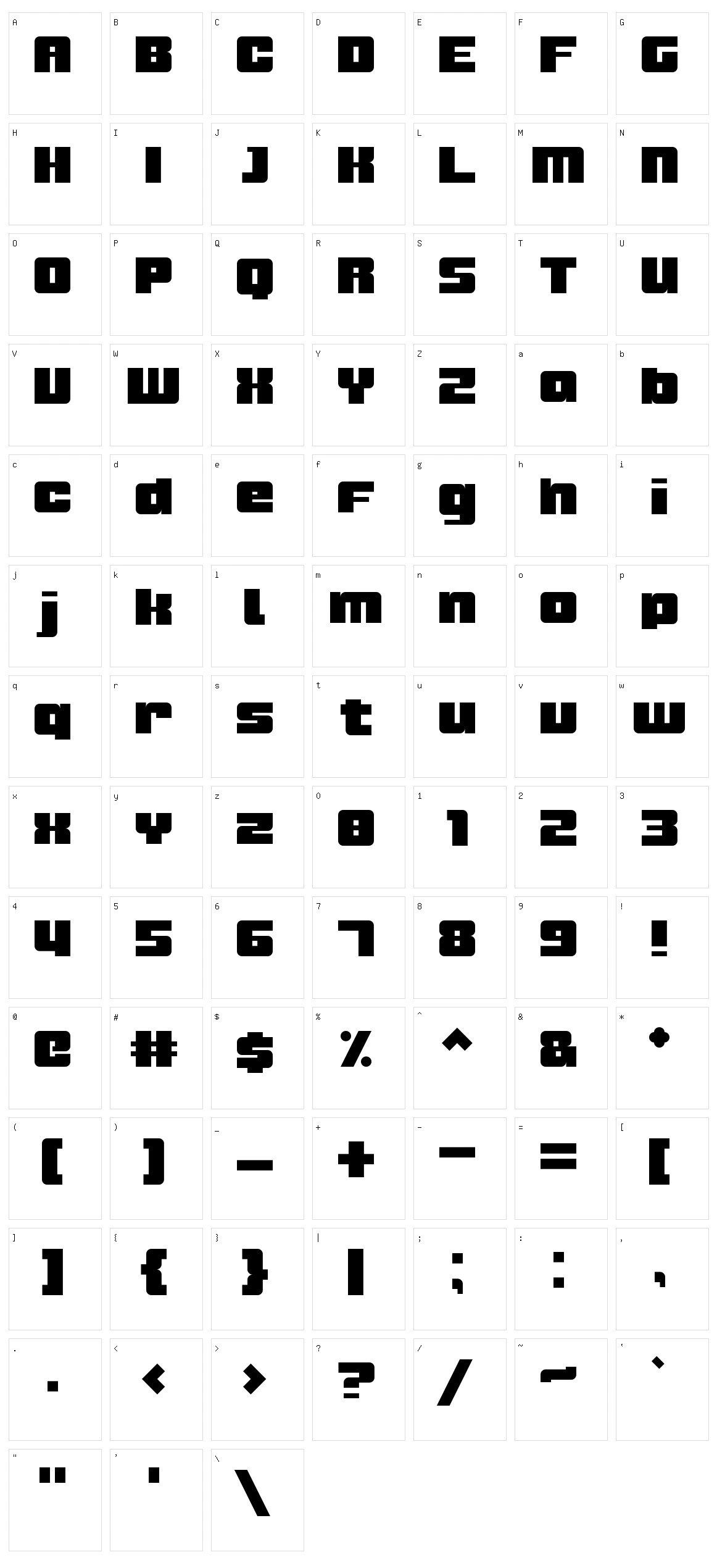 Kijani 21 Clean Character Set