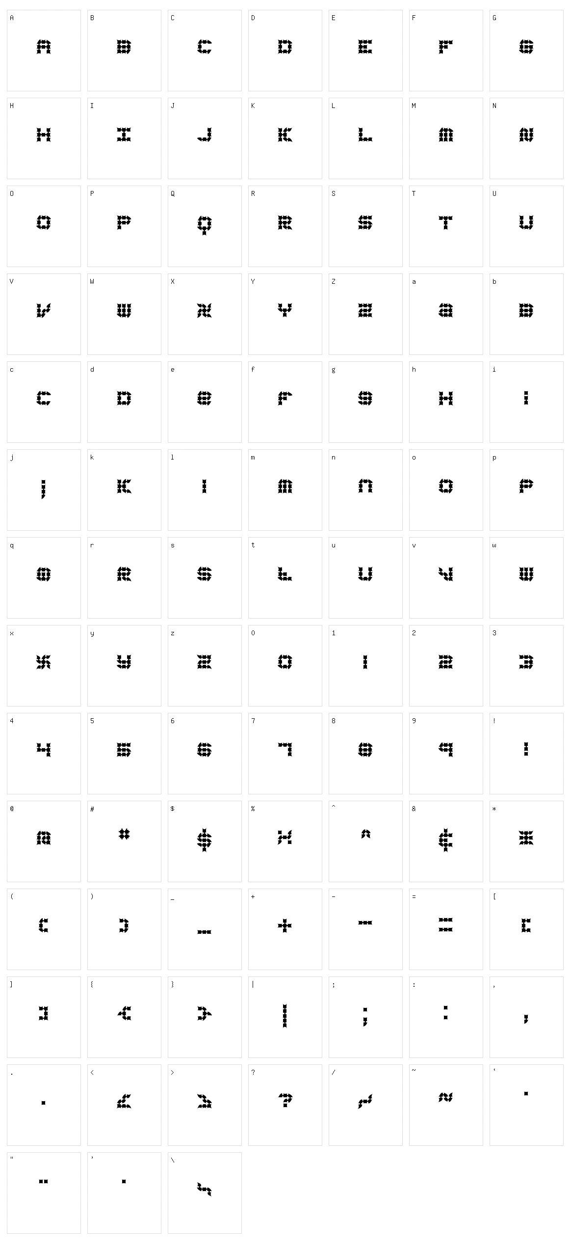 Konector Character Set