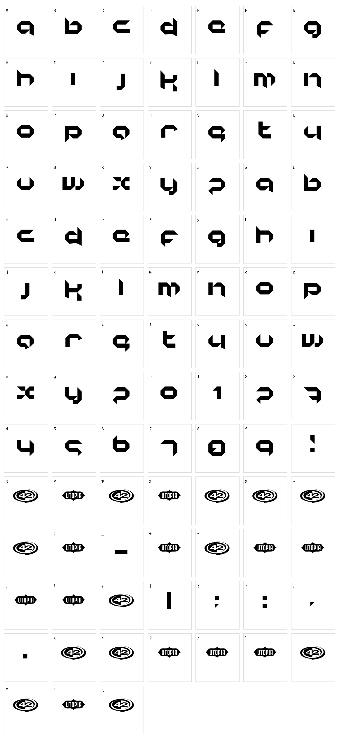 Korunishi Character Set