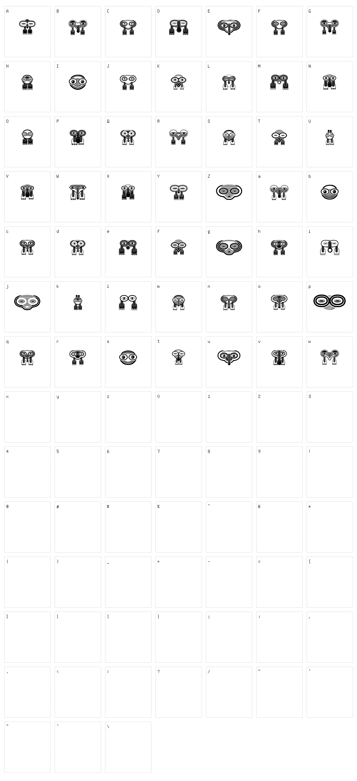 Wakazi Character Set