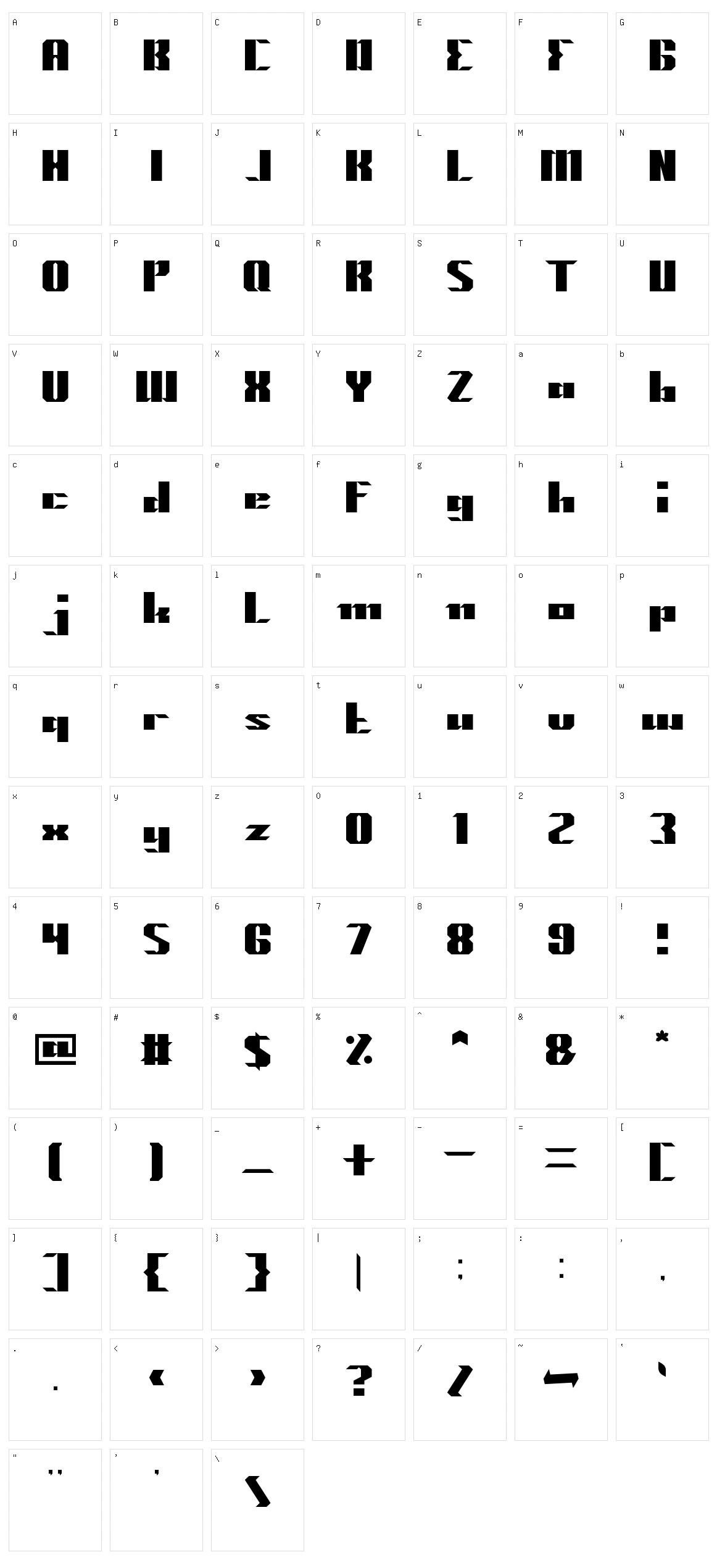 Machine Gun Character Set