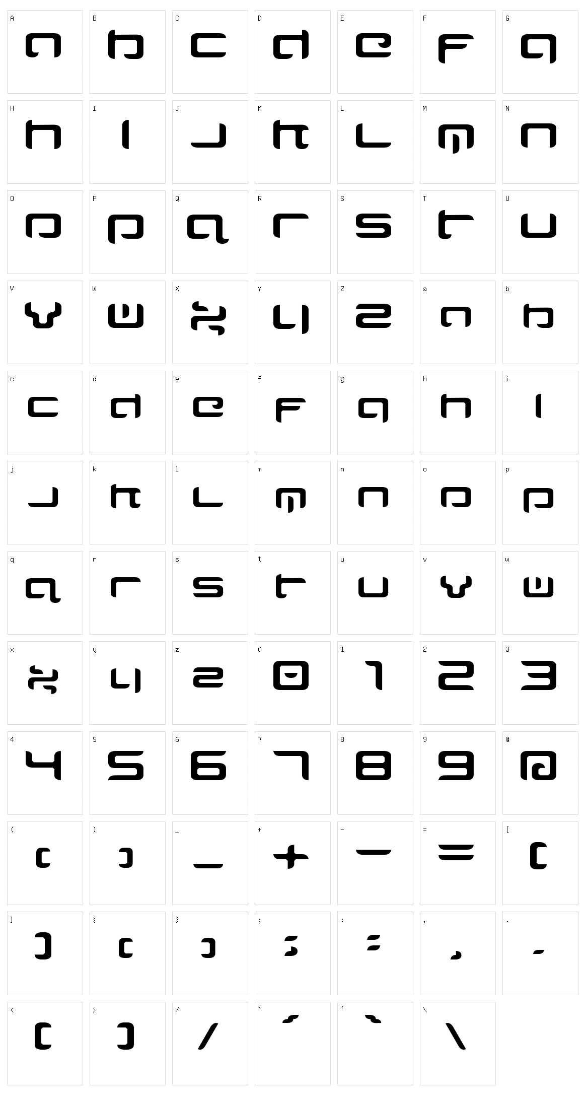 Majispirit Character Set