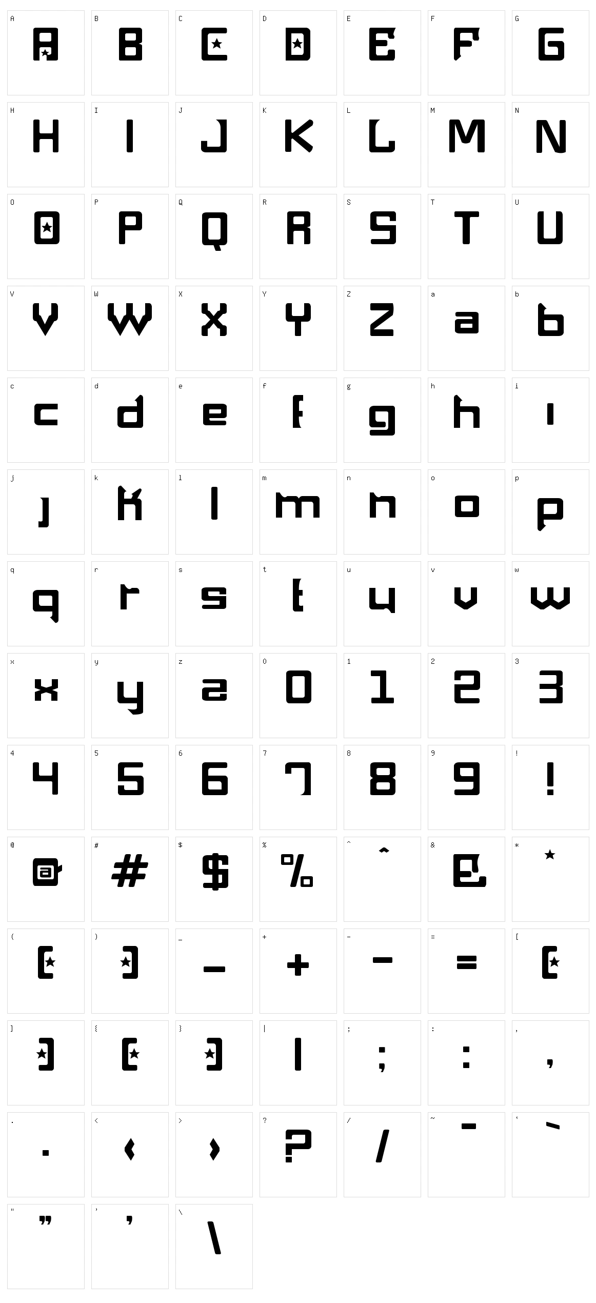 Maquina Pneumatica Character Set