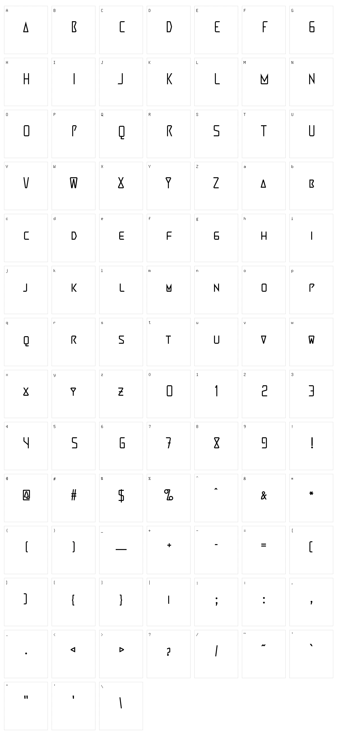 Martienso Character Set