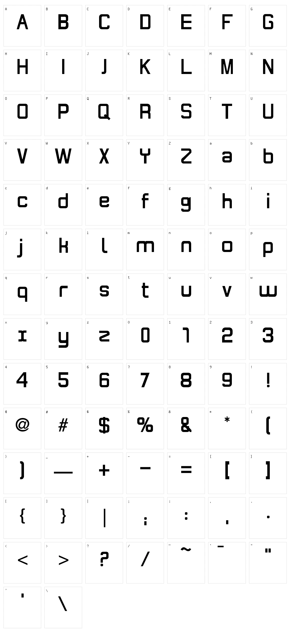 Maximilien Character Set