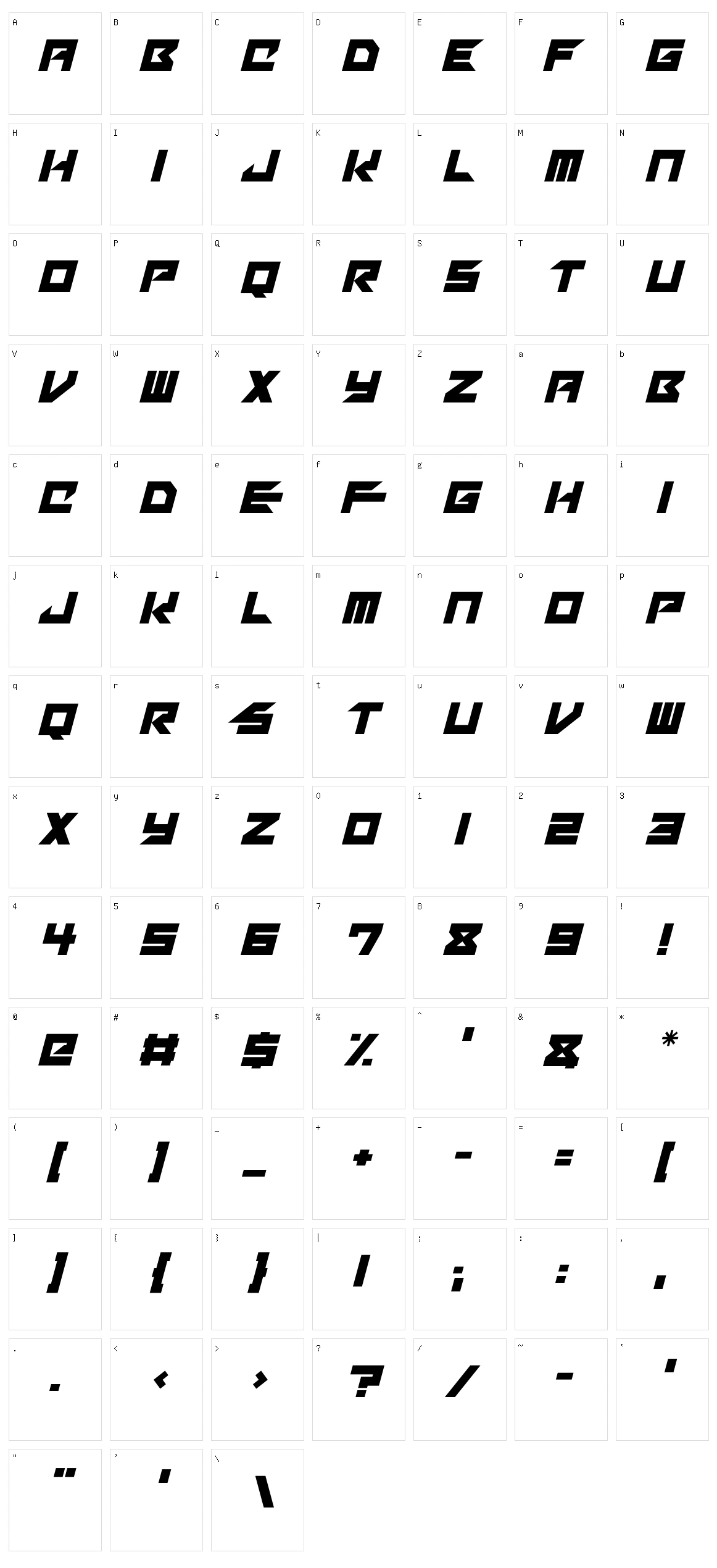 Mechacubes Character Set