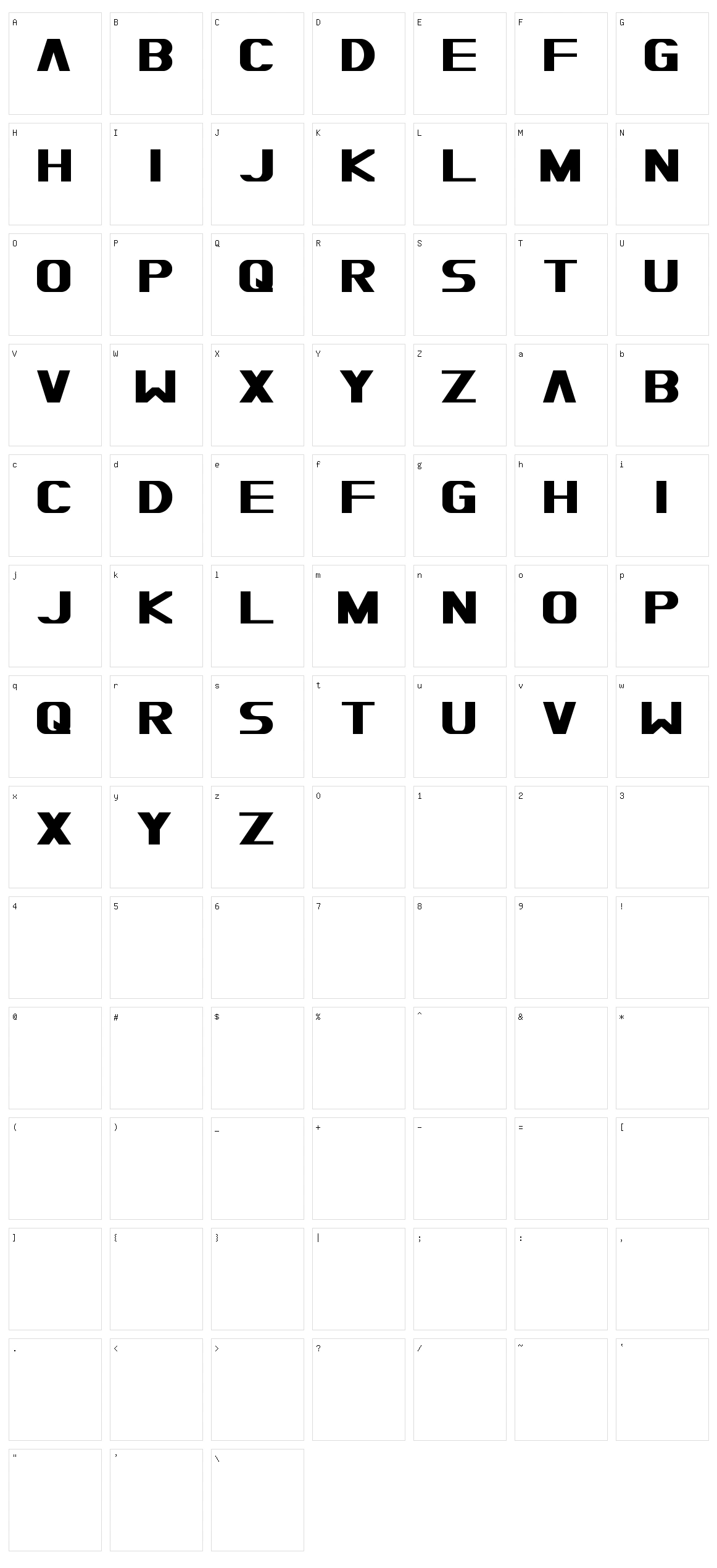 Moiser Heavy Character Set