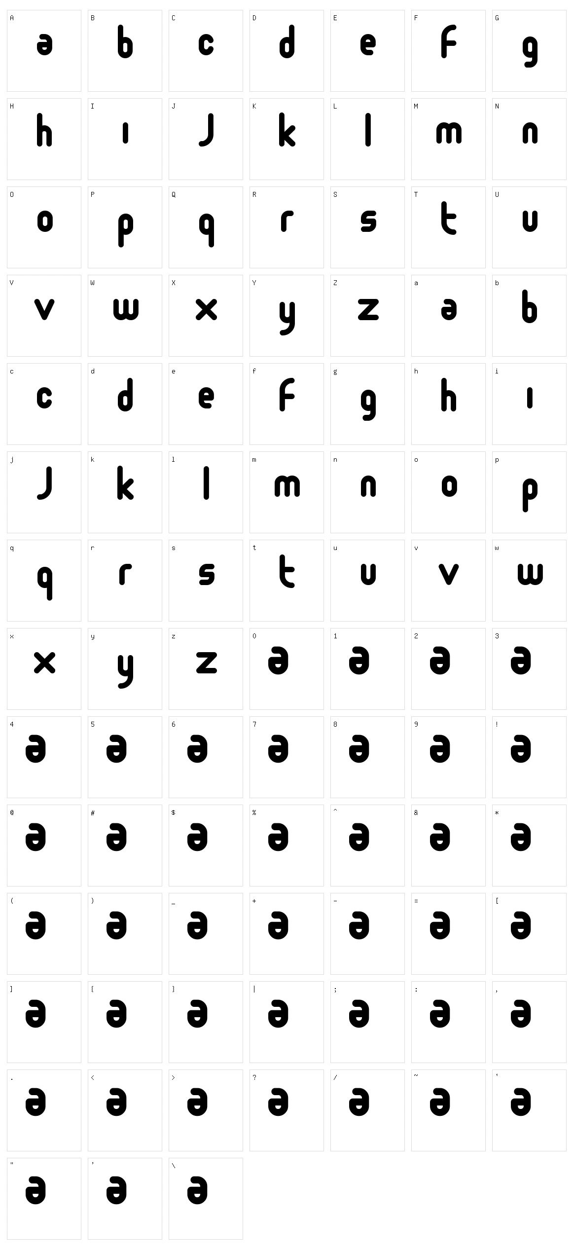 Moloko Character Set