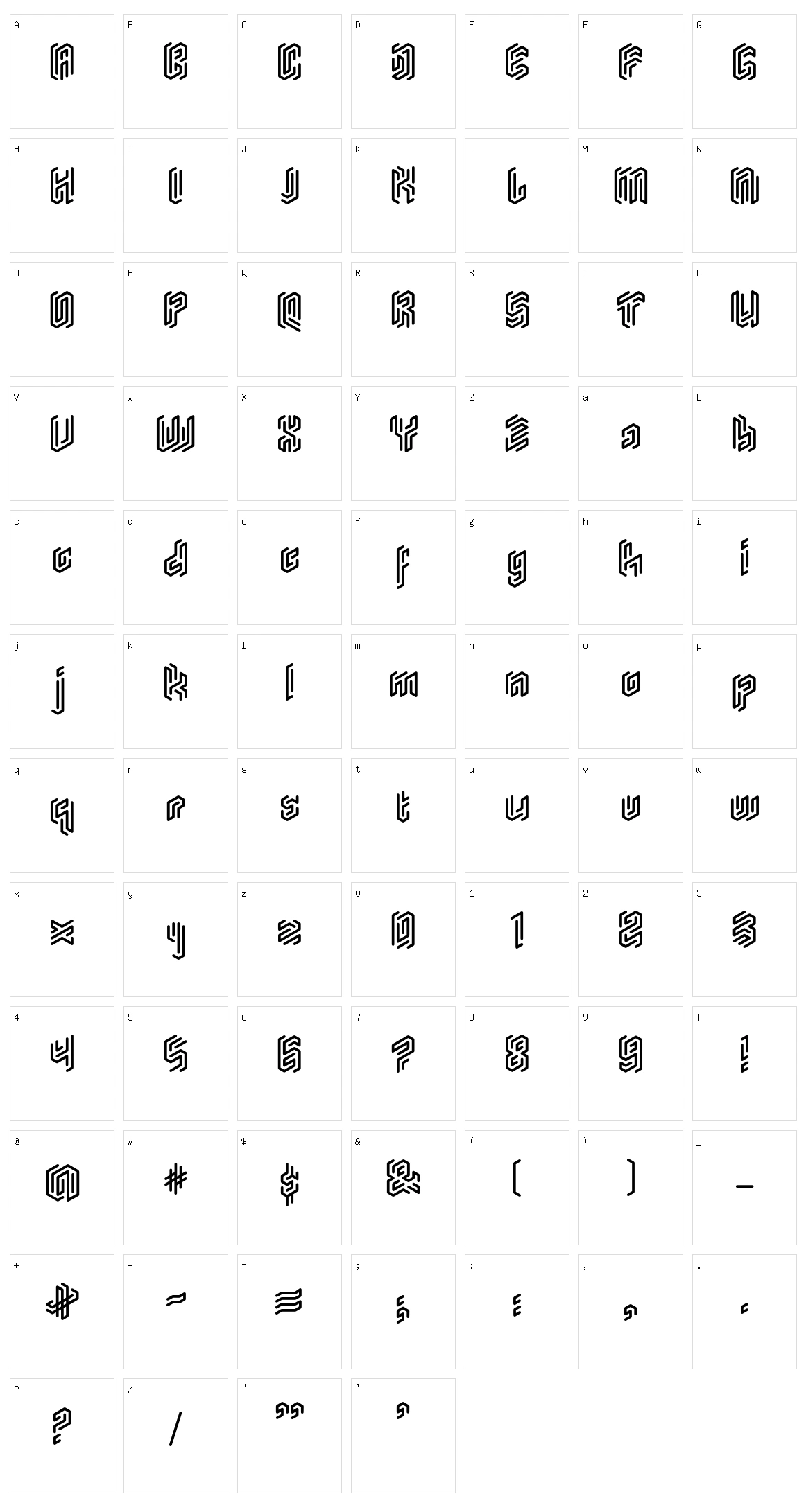 Monogram Rounded Character Set