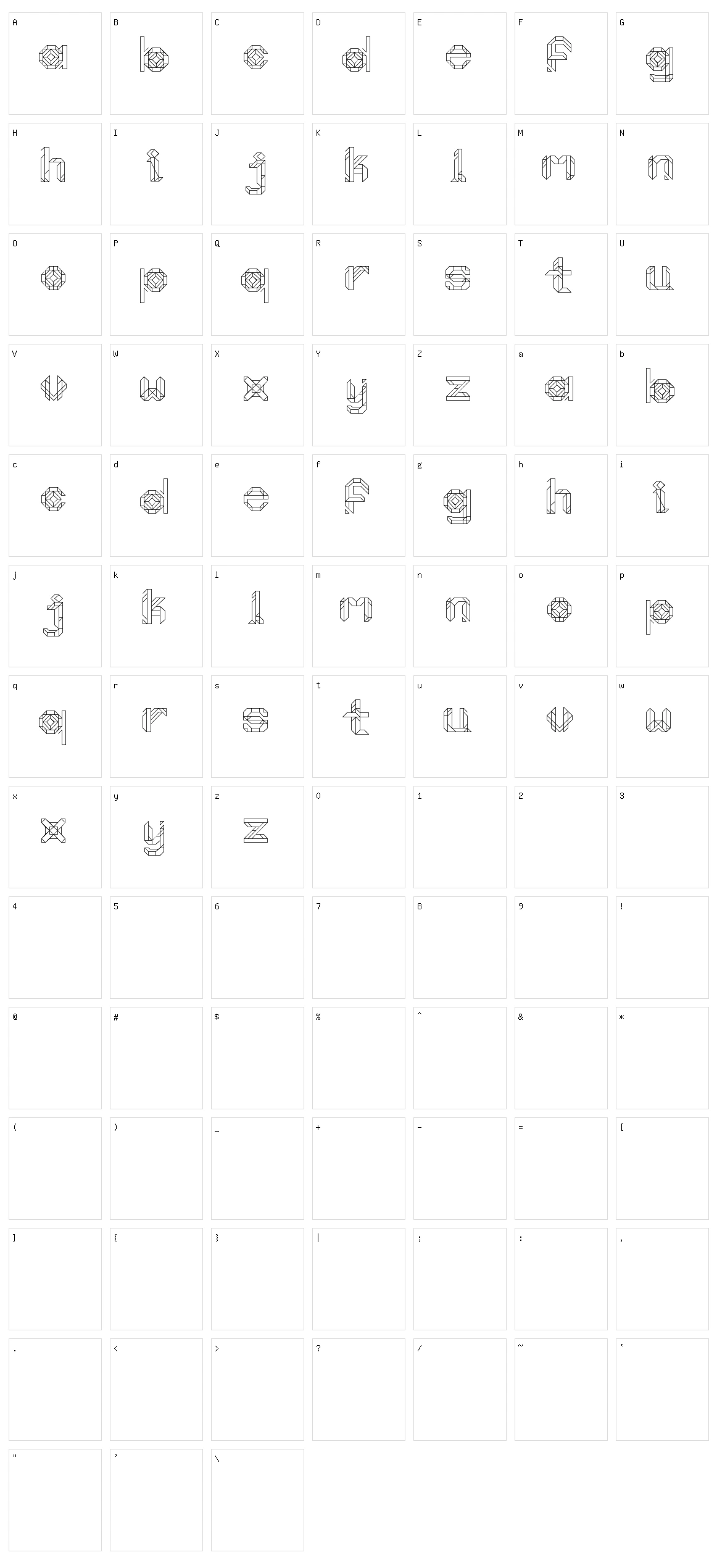 Moonlight Prism Character Set