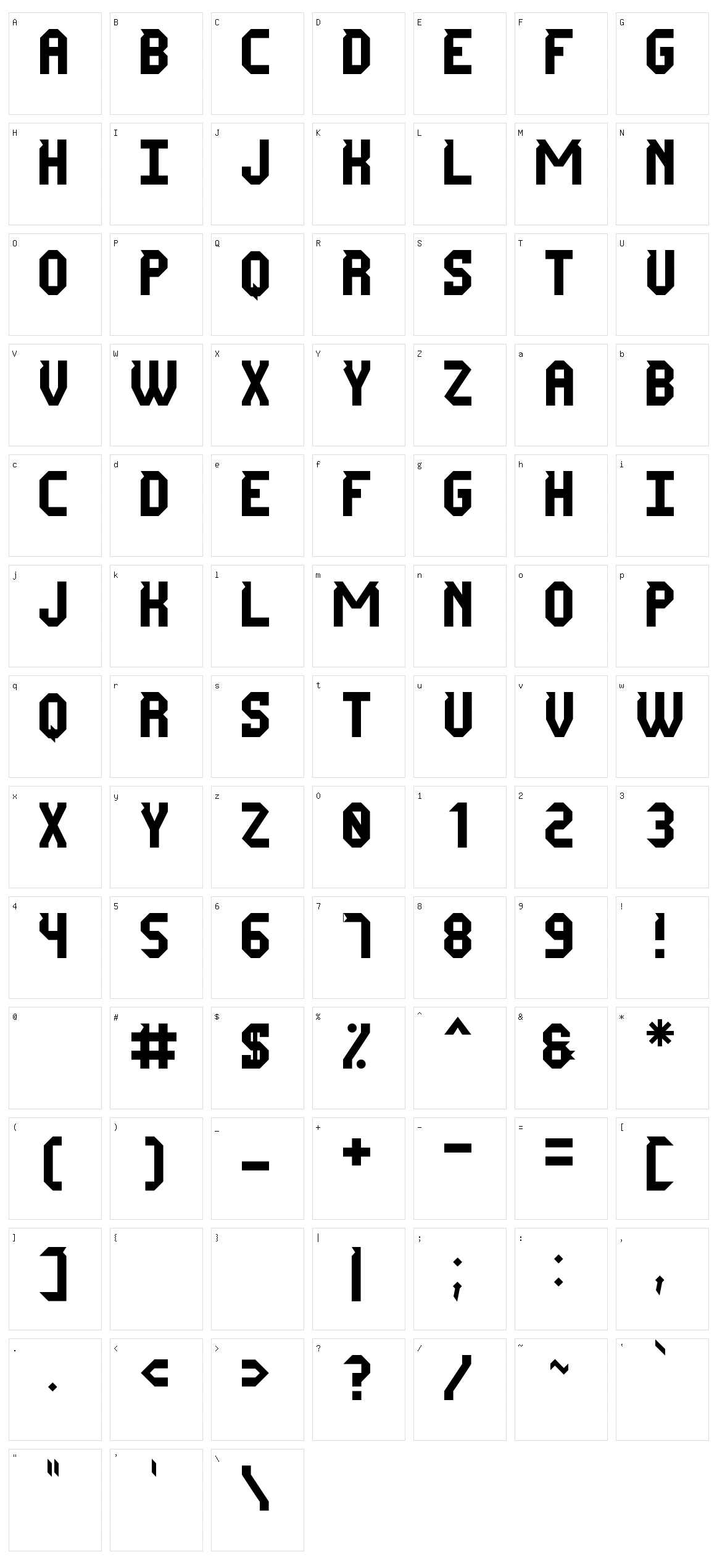 Mr Tech-Ly St Character Set