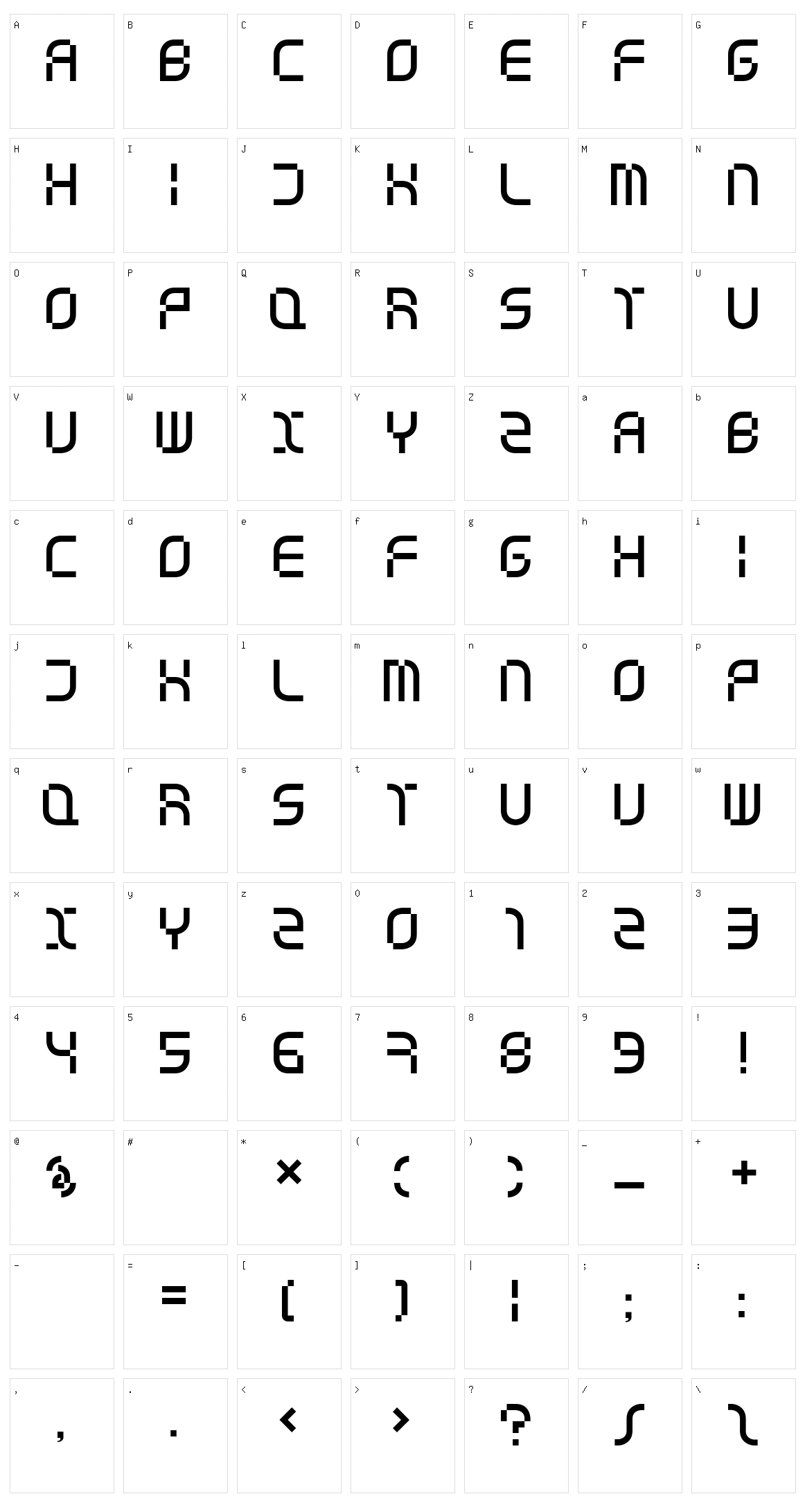 Music Television Selector Character Set