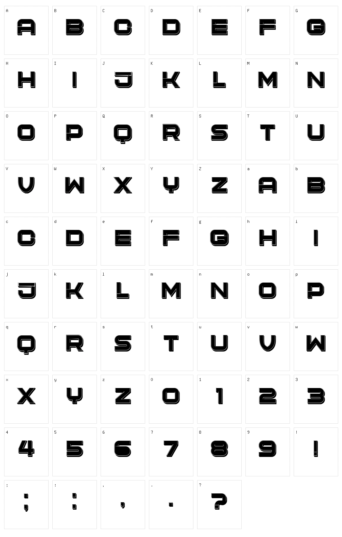 Naglakawlakaw Character Set