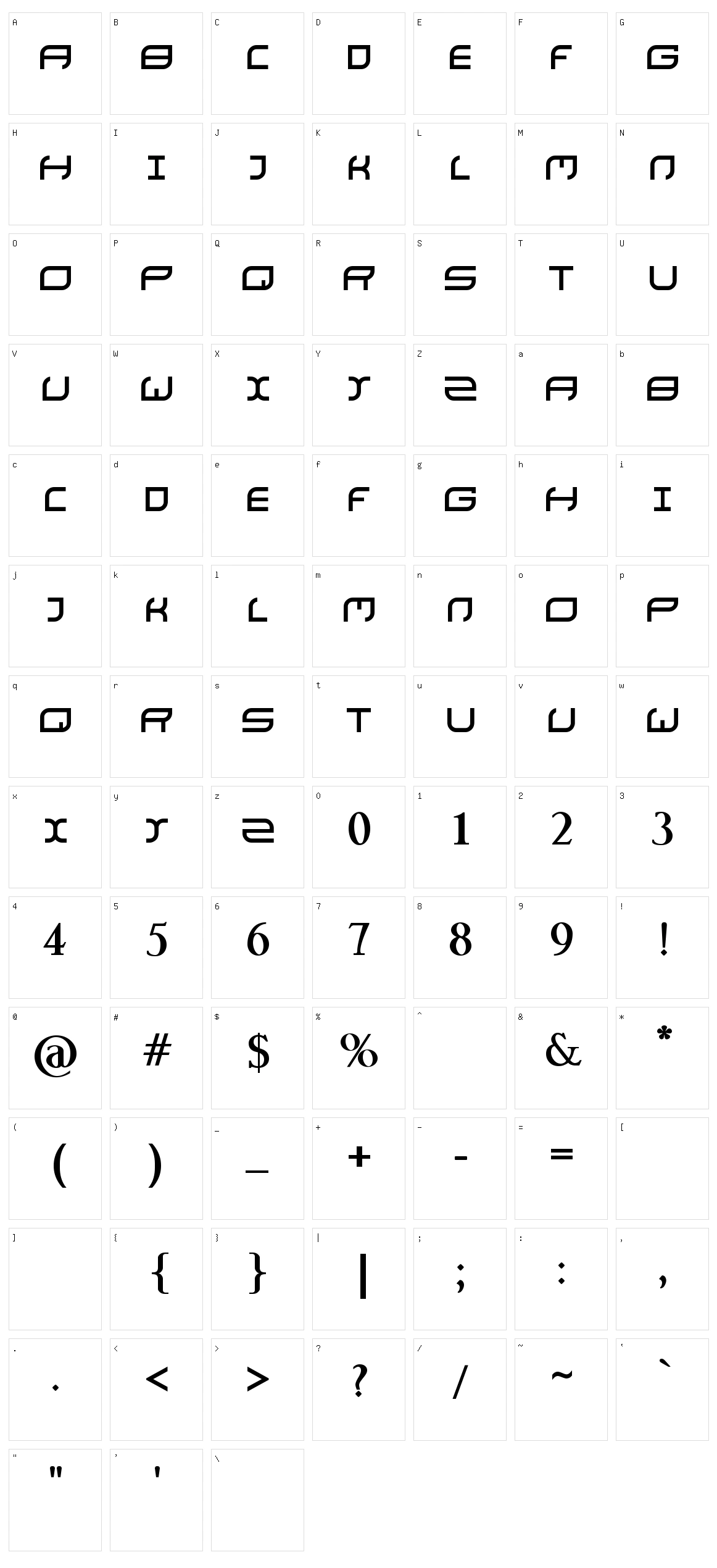 Natura Character Set